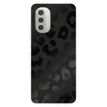 Picasee silikonski prozorni ovitek za Motorola Moto G51 - Midnight Leopard