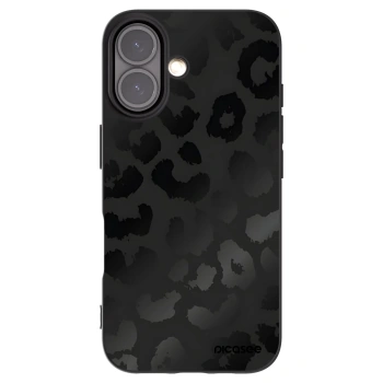 Picasee silikonski črni ovitek za Apple iPhone 16 - Midnight Leopard