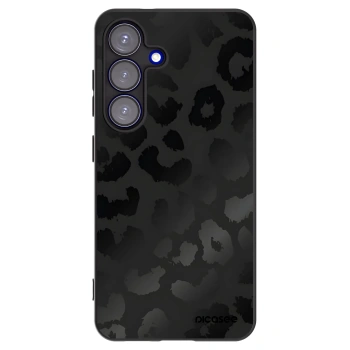 Picasee silikonski črni ovitek za Samsung Galaxy S25 5G - Midnight Leopard