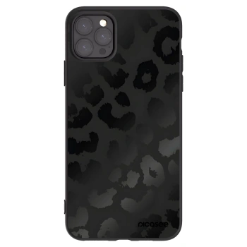 Picasee silikonski črni ovitek za Apple iPhone 11 Pro Max - Midnight Leopard