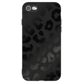 Picasee silikonski črni ovitek za Apple iPhone SE 2020 - Midnight Leopard