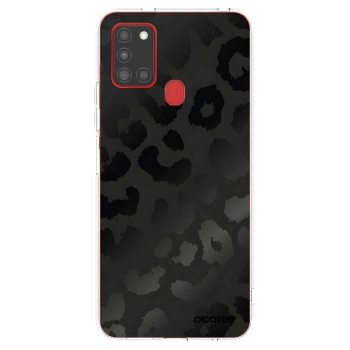 Picasee silikonski prozorni ovitek za Samsung Galaxy A21s - Midnight Leopard