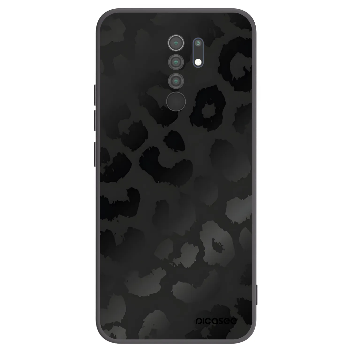 Picasee silikonski črni ovitek za Xiaomi Redmi 9 - Midnight Leopard