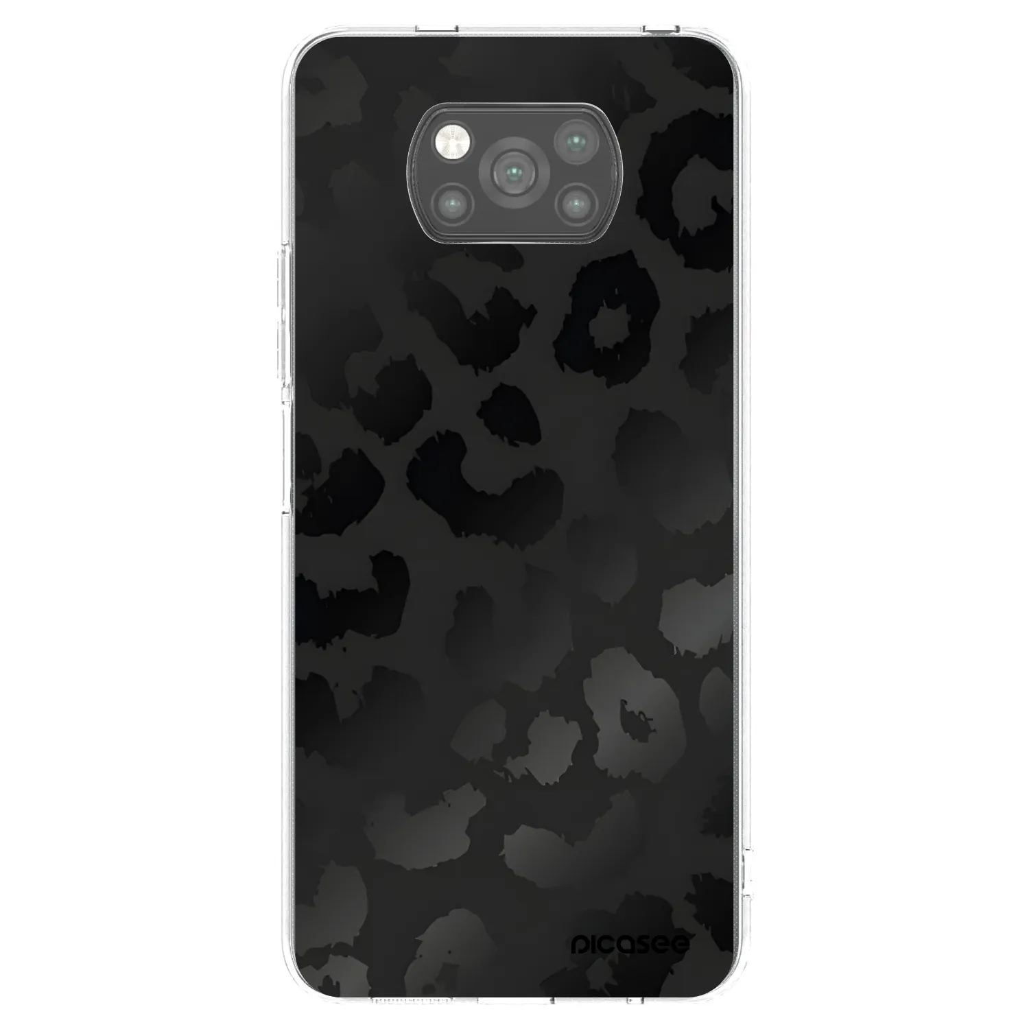 Picasee silikonski črni ovitek za Xiaomi Poco X3 - Midnight Leopard
