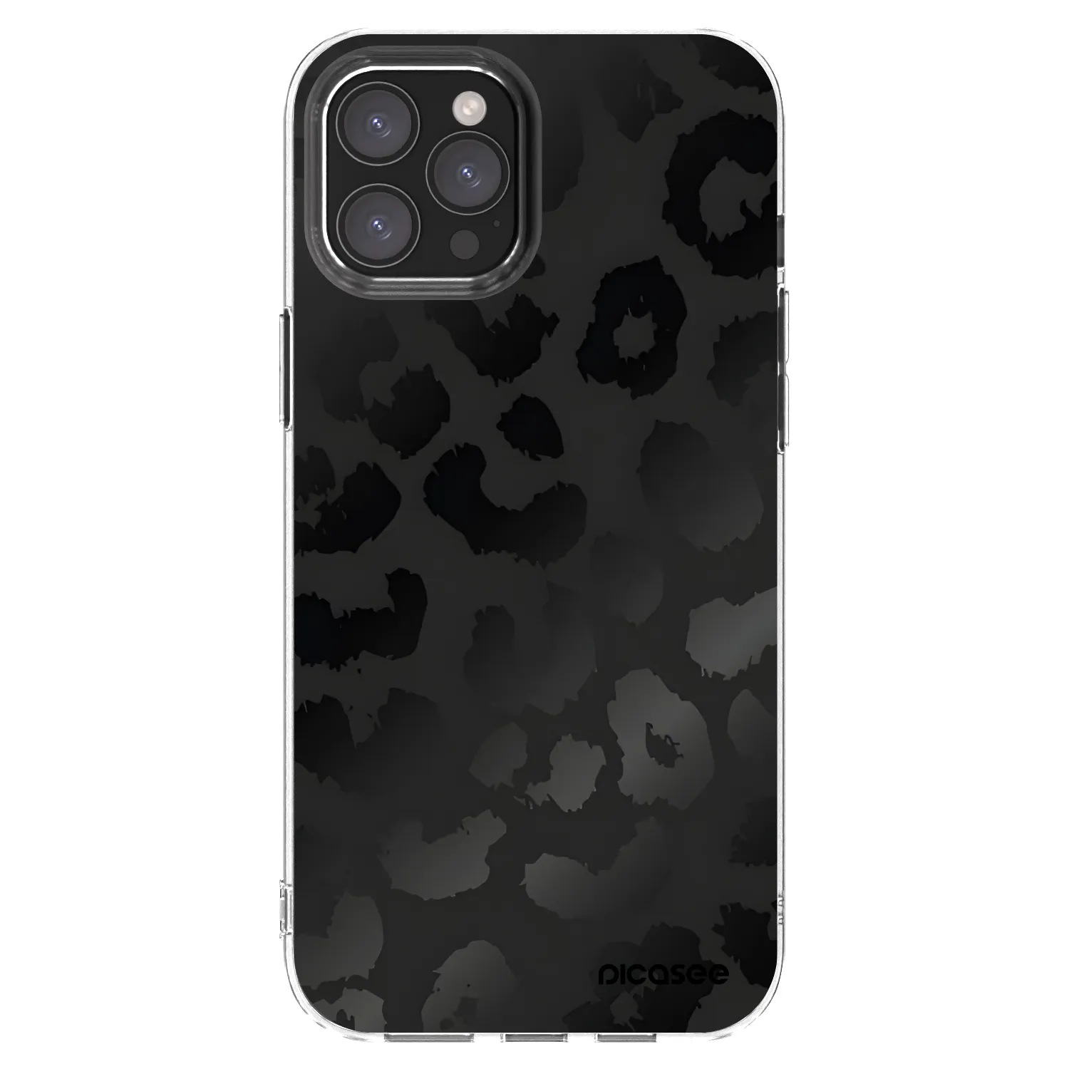 Picasee silikonski prozorni ovitek za Apple iPhone 12 Pro Max - Midnight Leopard
