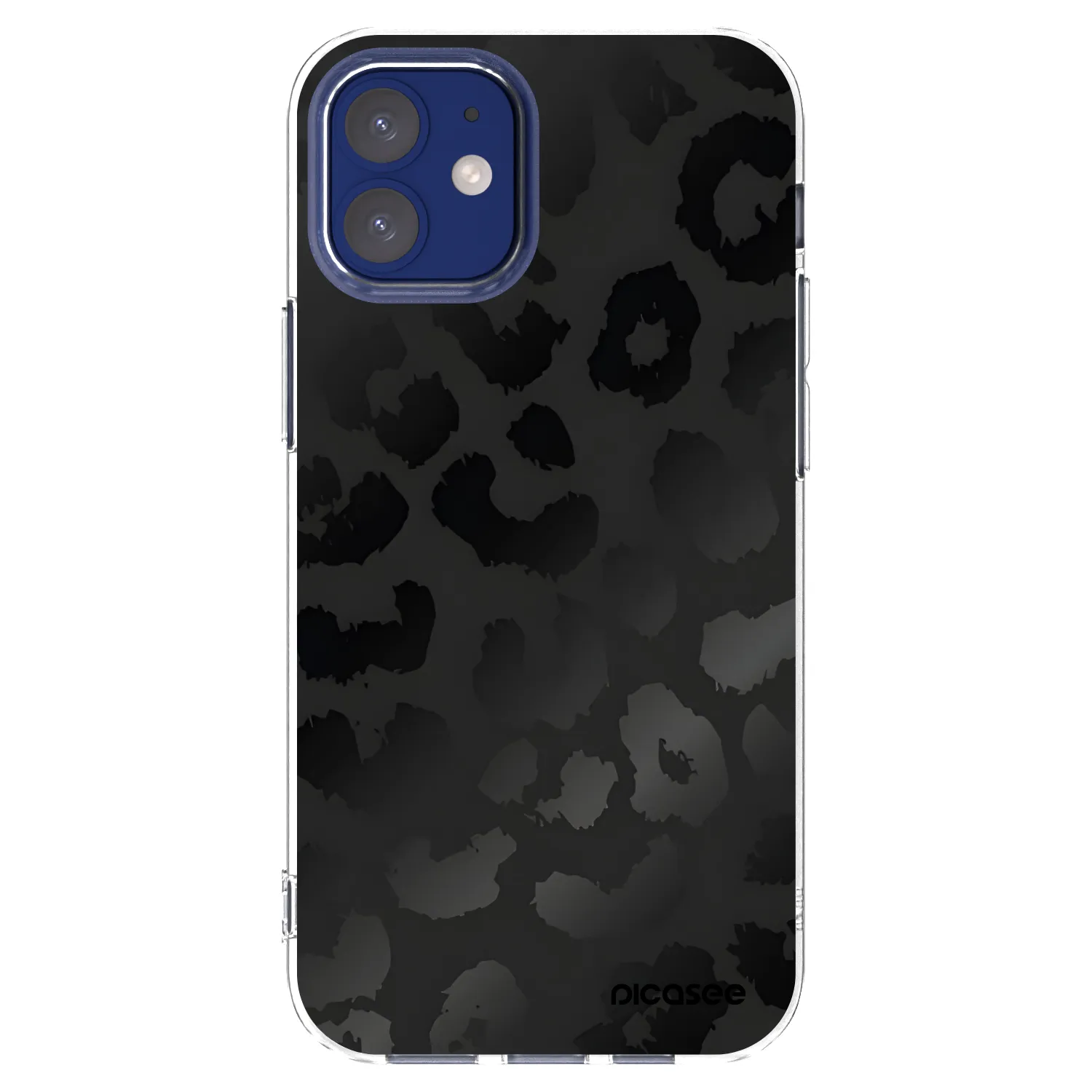 Picasee silikonski prozorni ovitek za Apple iPhone 12 mini - Midnight Leopard