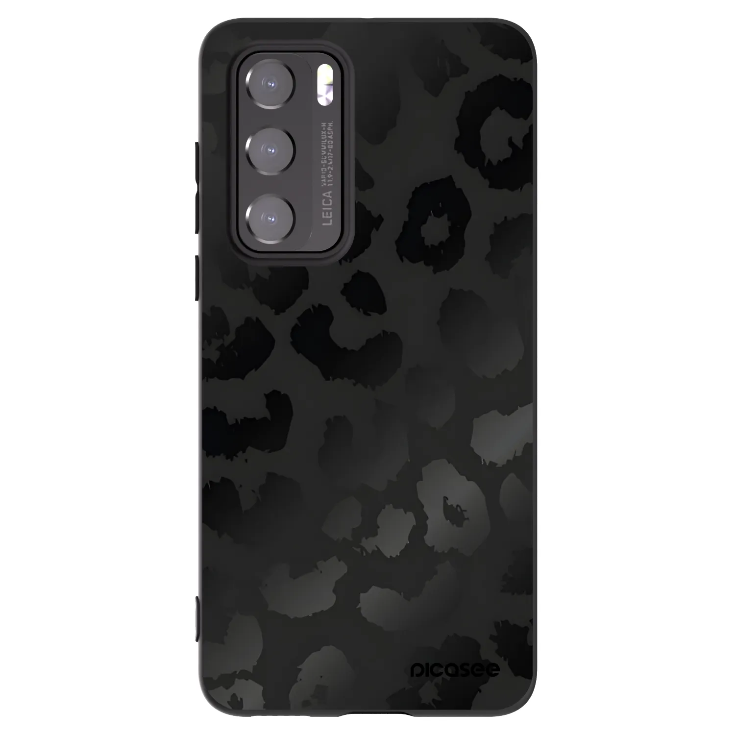 Picasee silikonski črni ovitek za Huawei P40 - Midnight Leopard