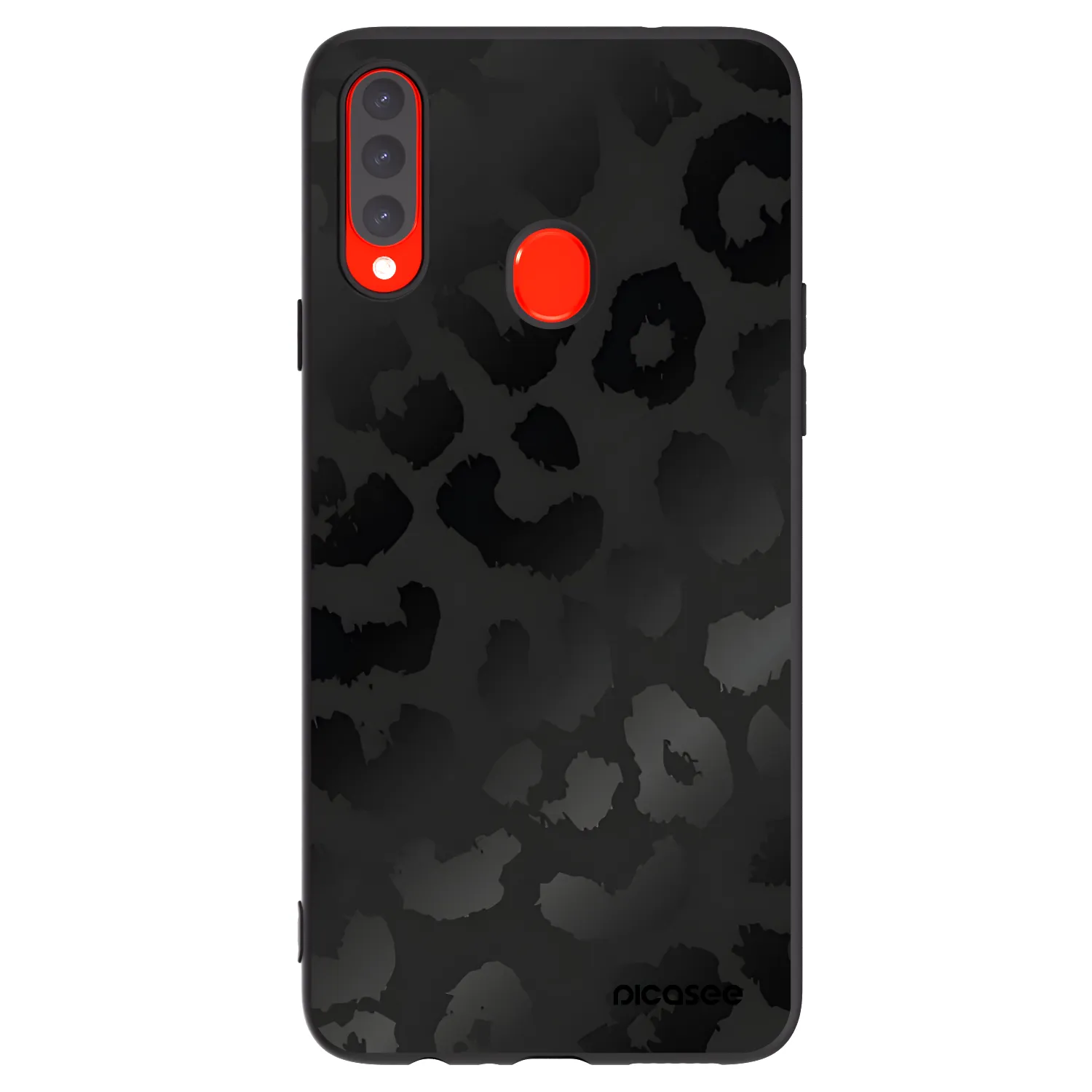 Picasee silikonski črni ovitek za Samsung Galaxy A20s - Midnight Leopard