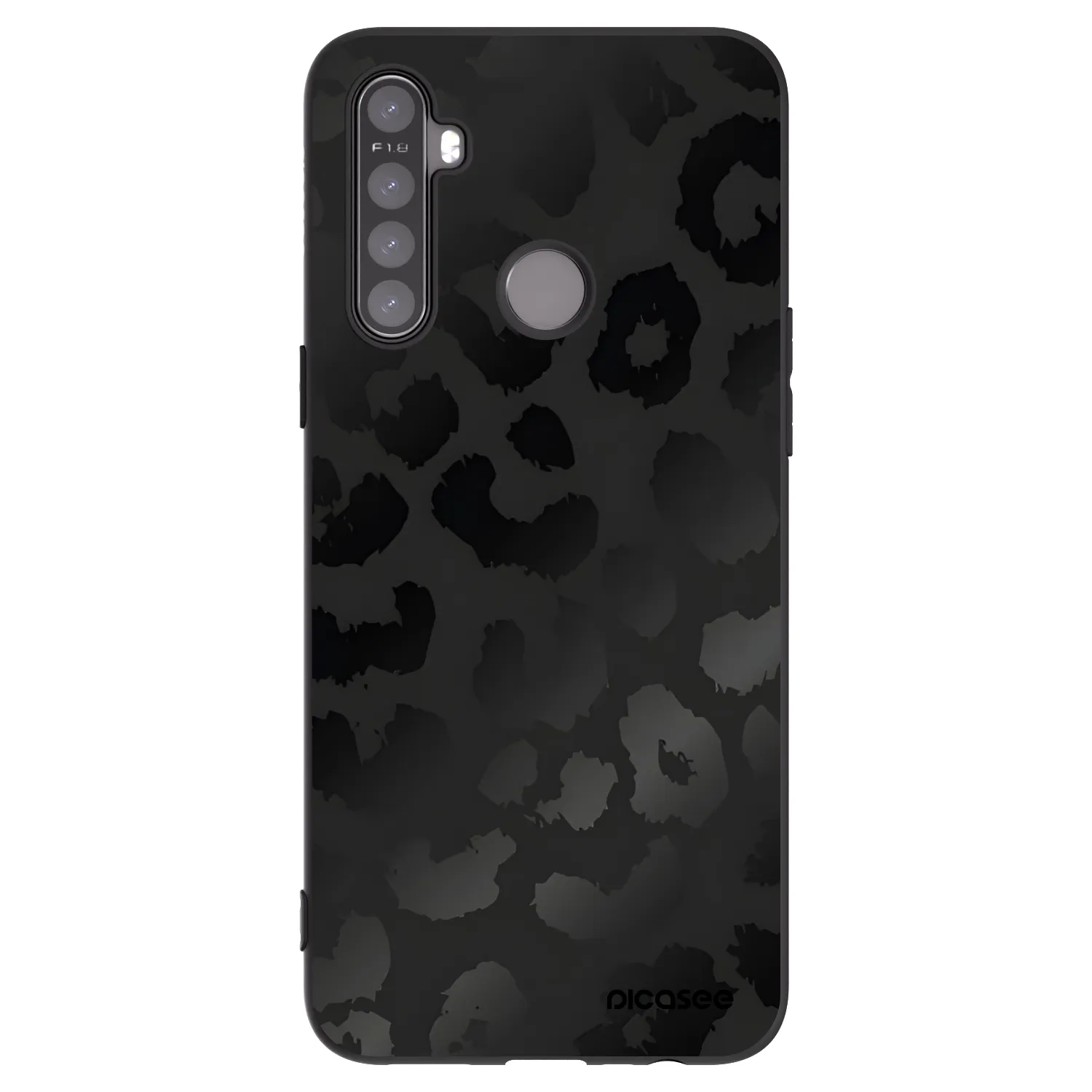 Picasee silikonski črni ovitek za Realme 6i - Midnight Leopard