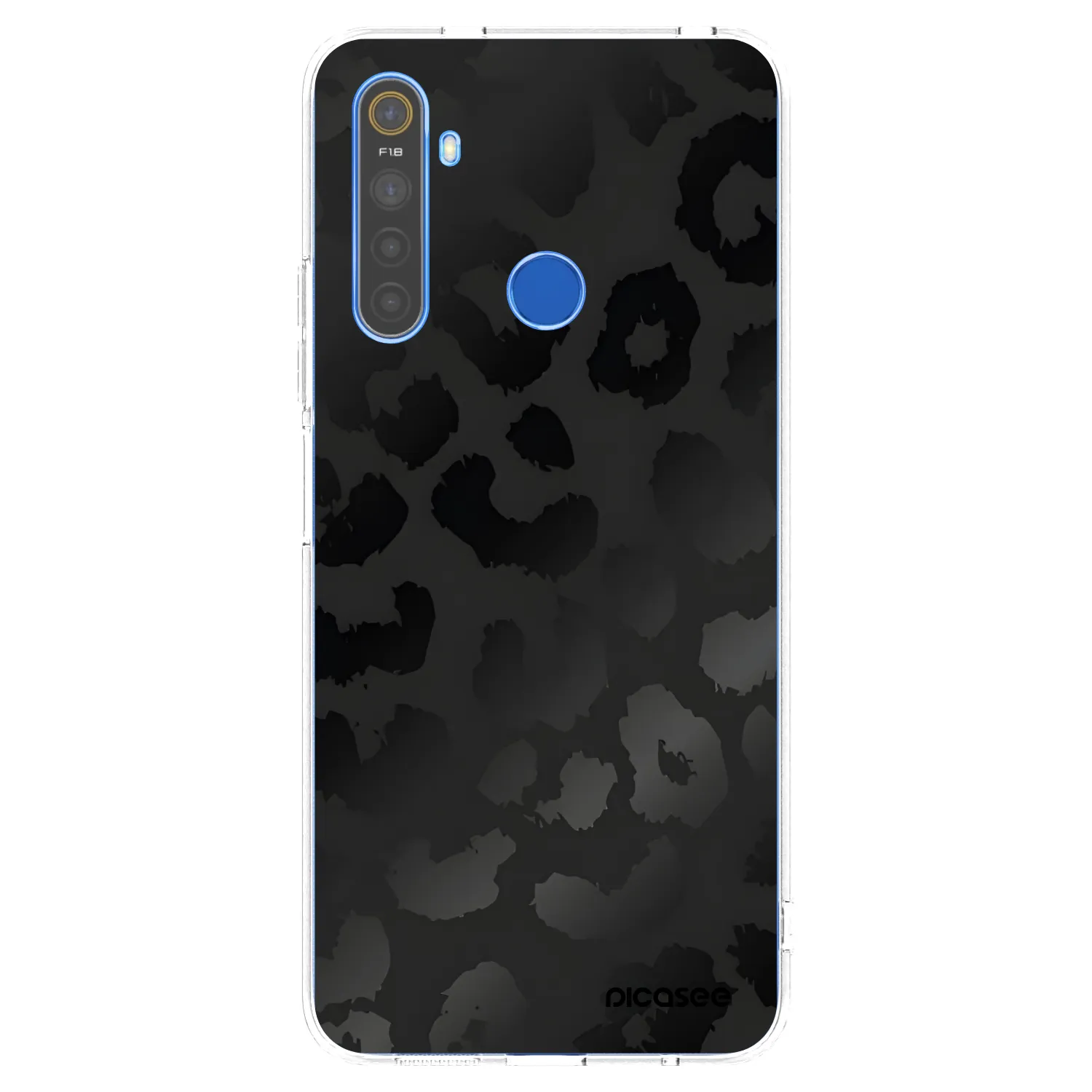 Picasee silikonski prozorni ovitek za Realme 5 - Midnight Leopard