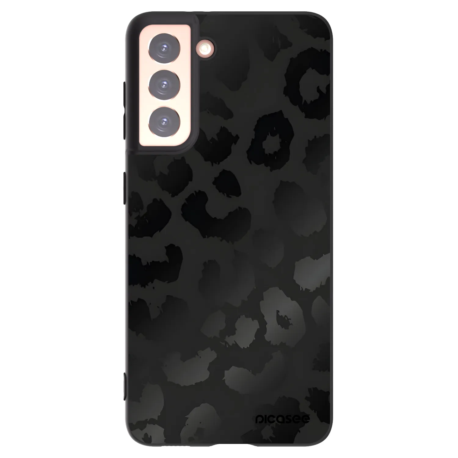 Picasee silikonski črni ovitek za Samsung Galaxy S21 5G G991B - Midnight Leopard