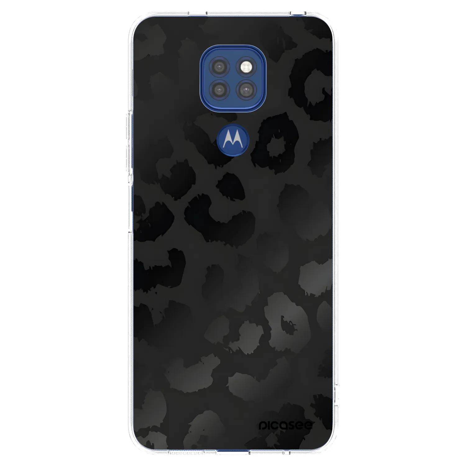 Picasee silikonski prozorni ovitek za Motorola Moto G9 Play - Midnight Leopard