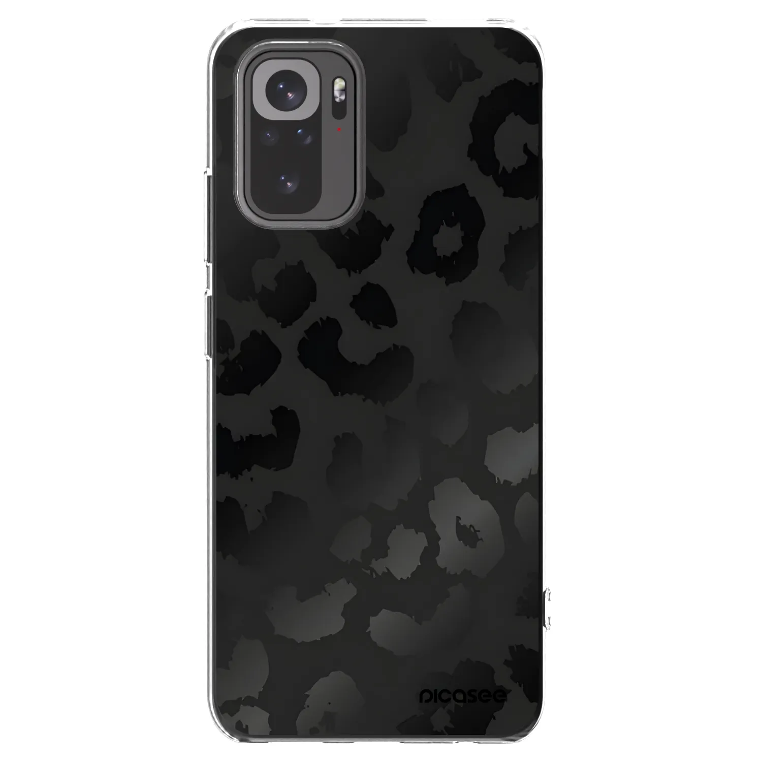 Picasee silikonski prozorni ovitek za Xiaomi Redmi Note 10 - Midnight Leopard