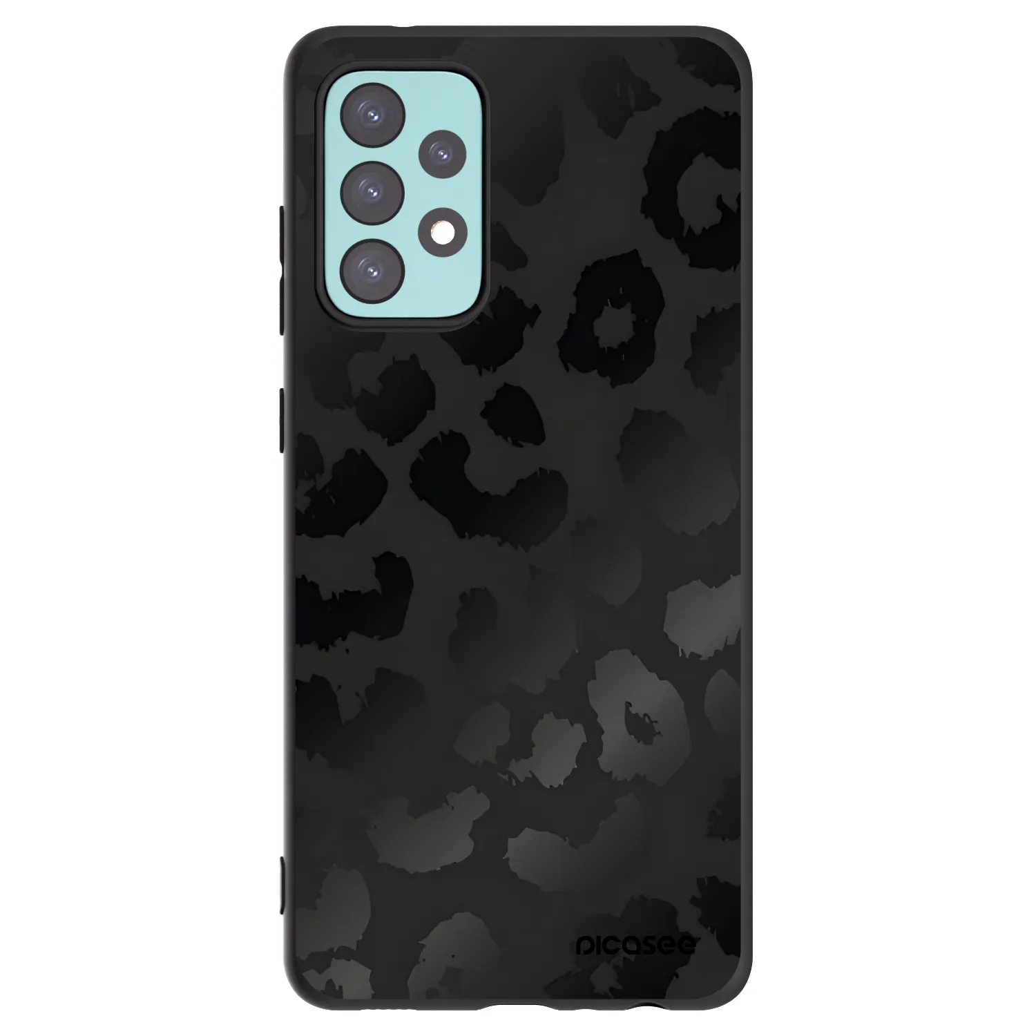 Picasee silikonski črni ovitek za Samsung Galaxy A72 A725F - Midnight Leopard