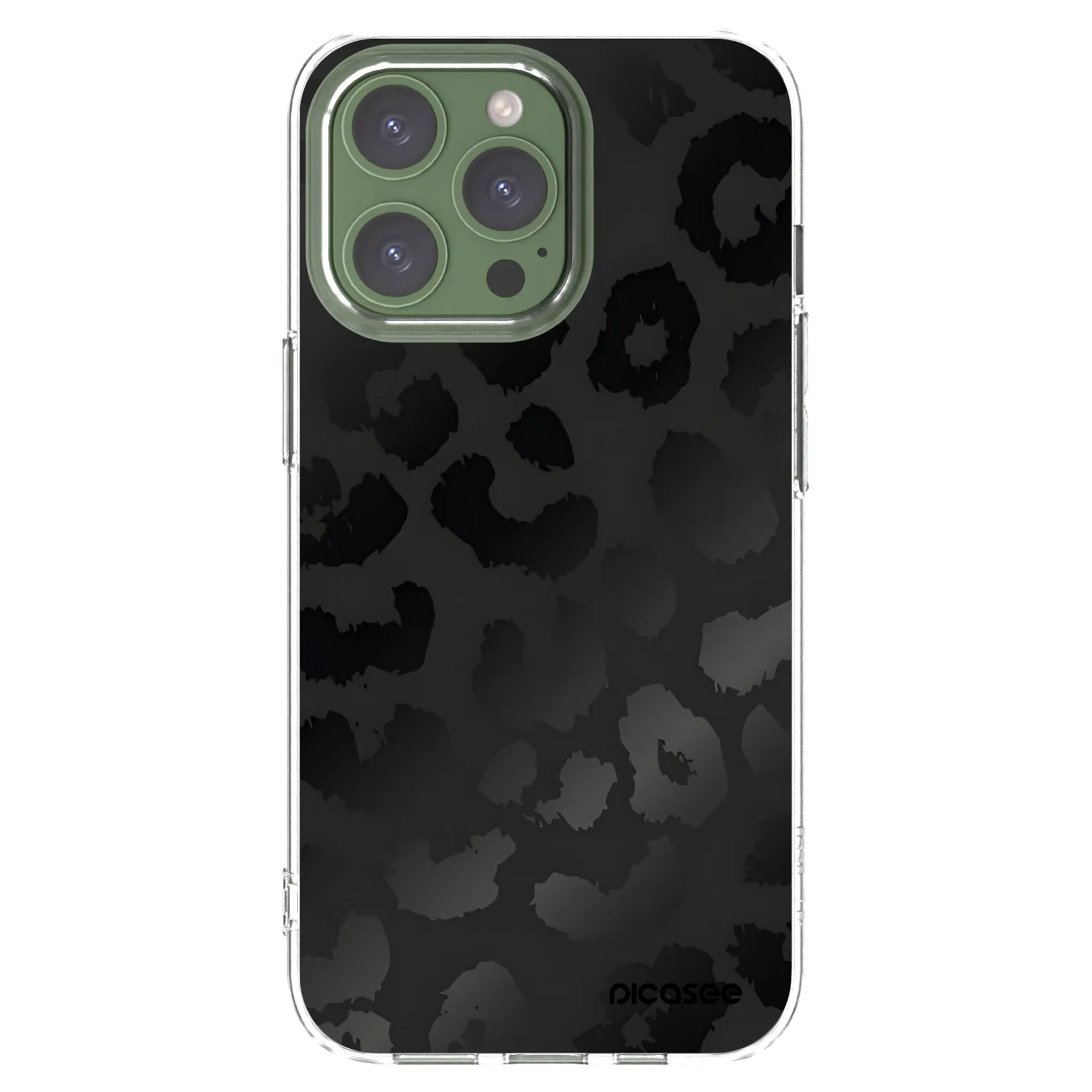 Picasee silikonski prozorni ovitek za Apple iPhone 13 Pro - Midnight Leopard