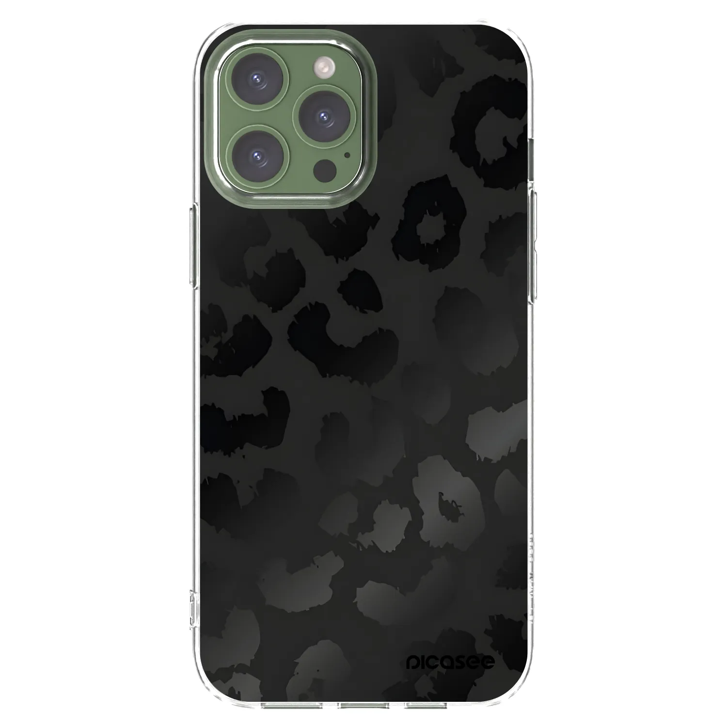 Picasee silikonski prozorni ovitek za Apple iPhone 13 Pro Max - Midnight Leopard