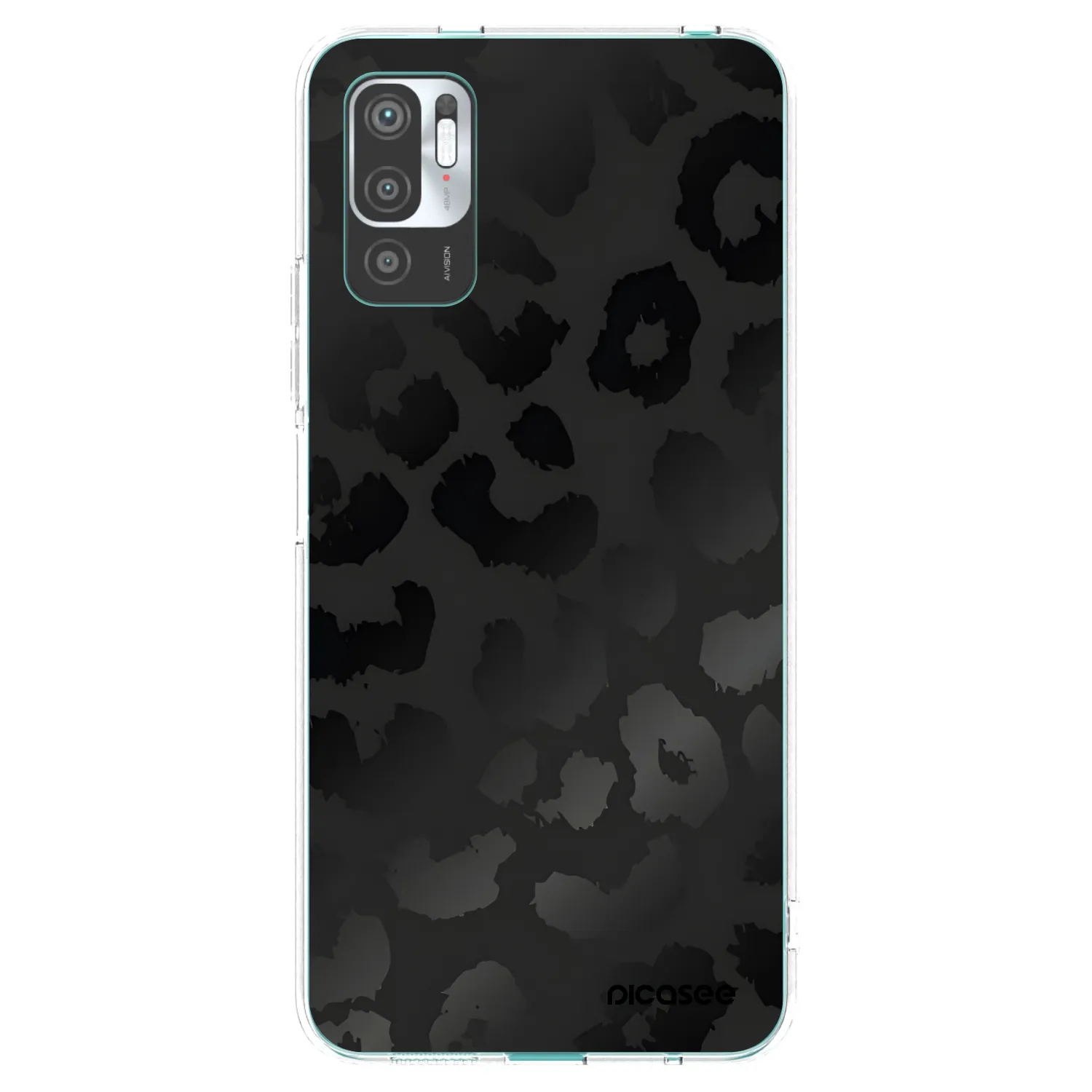 Picasee silikonski prozorni ovitek za Xiaomi Redmi Note 10 5G - Midnight Leopard