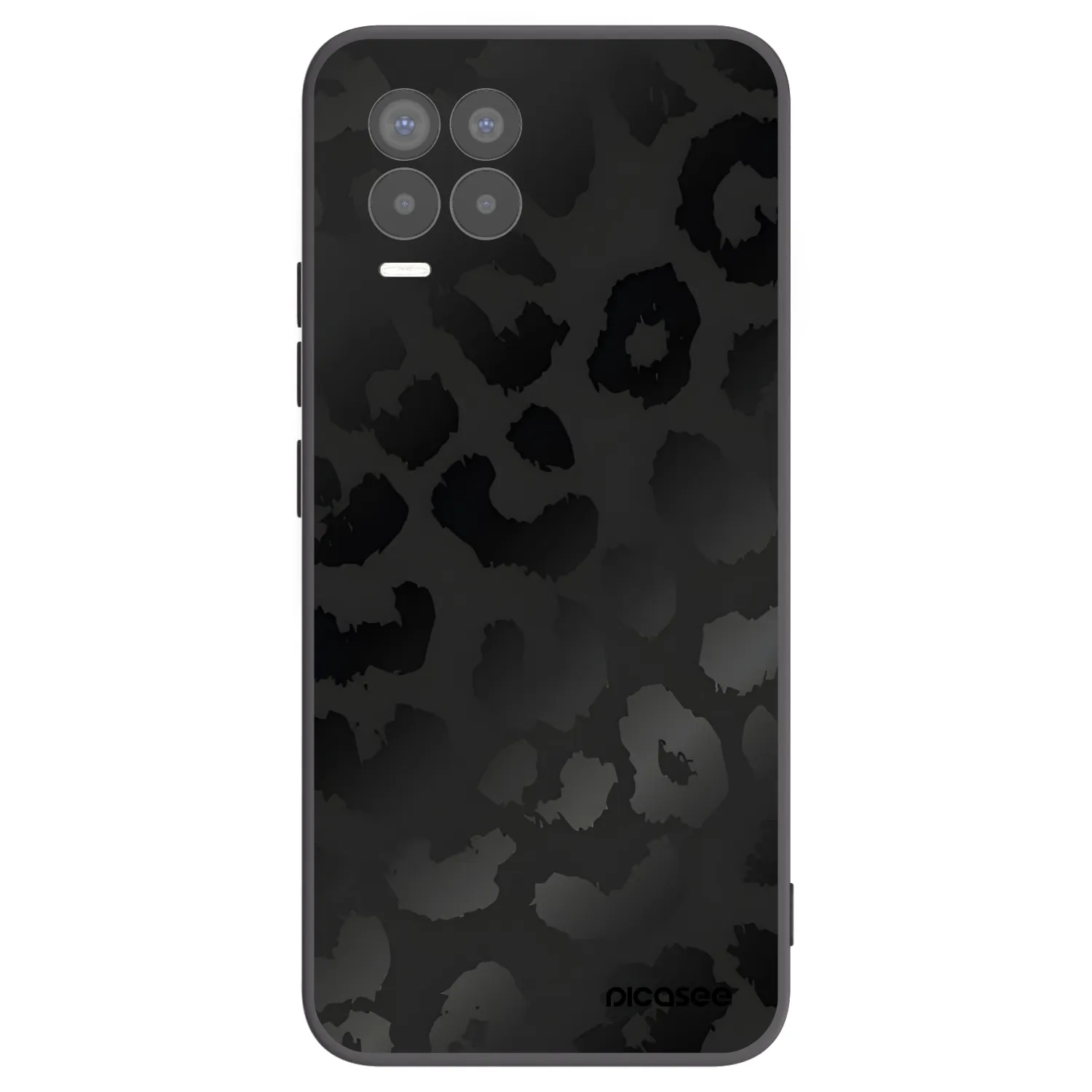 Picasee silikonski črni ovitek za Realme 8 4G - Midnight Leopard