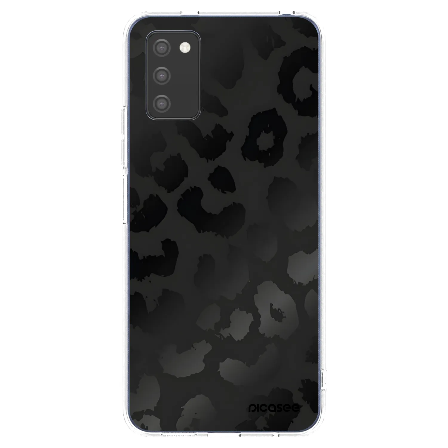 Picasee silikonski prozorni ovitek za Samsung Galaxy A02s A025G - Midnight Leopard
