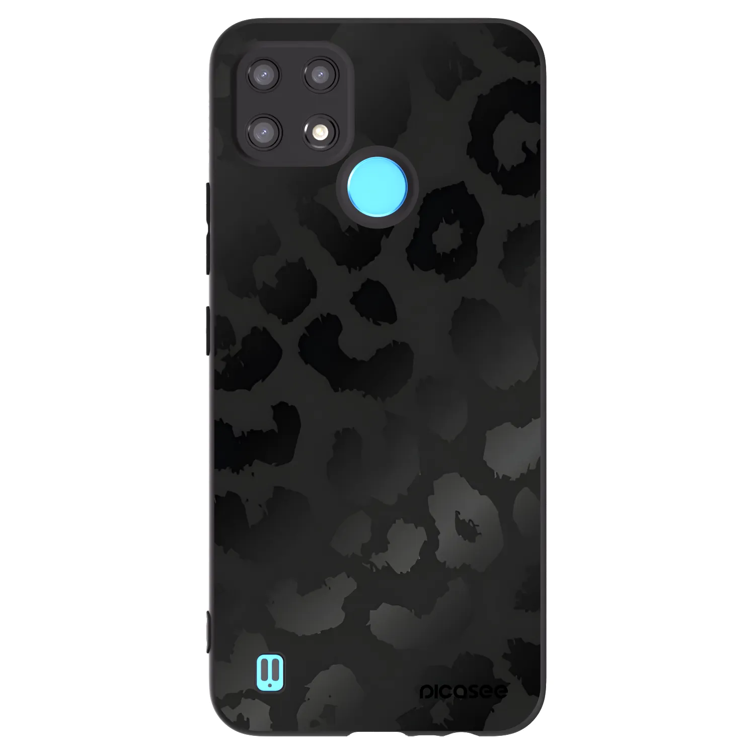 Picasee silikonski črni ovitek za Realme C21 - Midnight Leopard