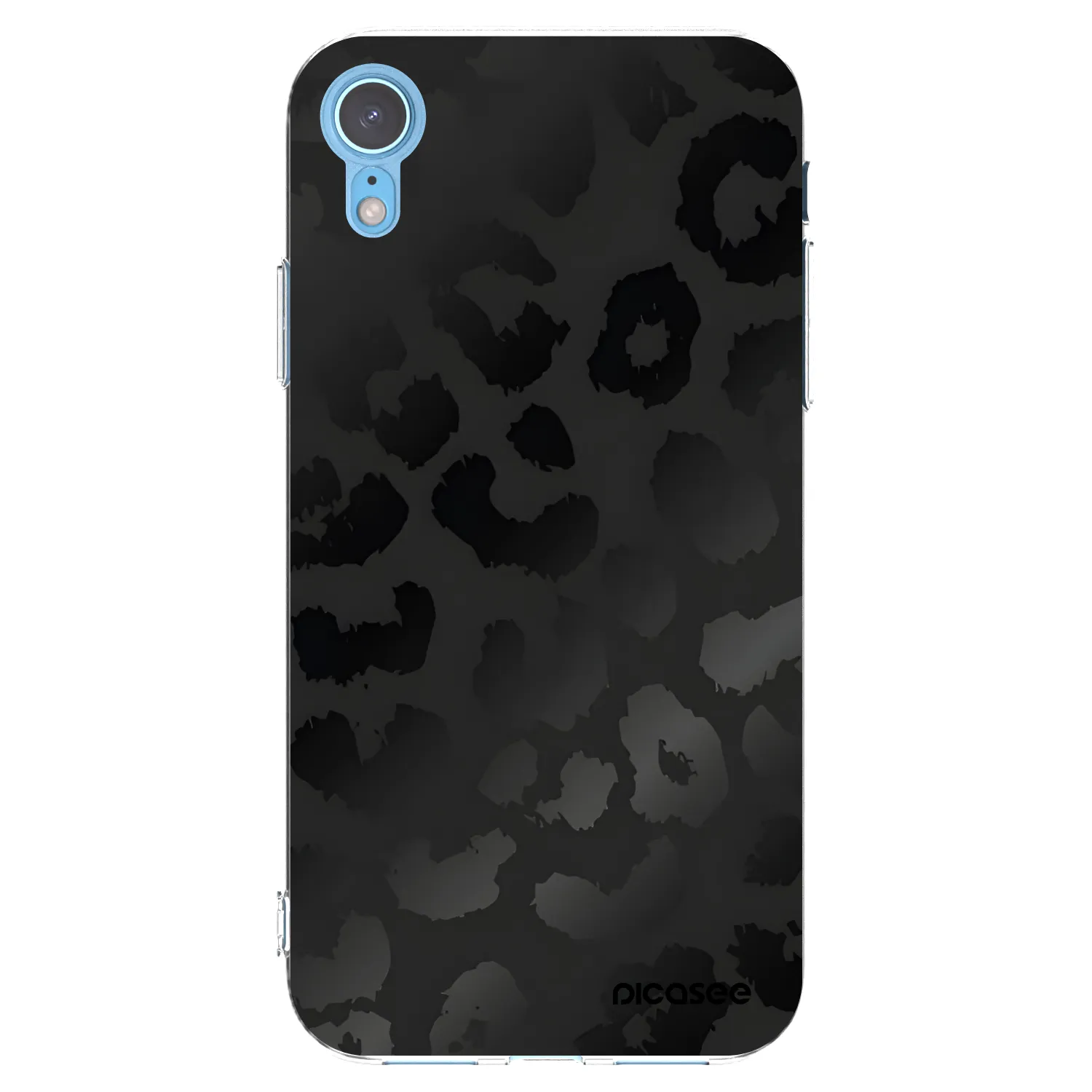 Picasee silikonski prozorni ovitek za Apple iPhone XR - Midnight Leopard