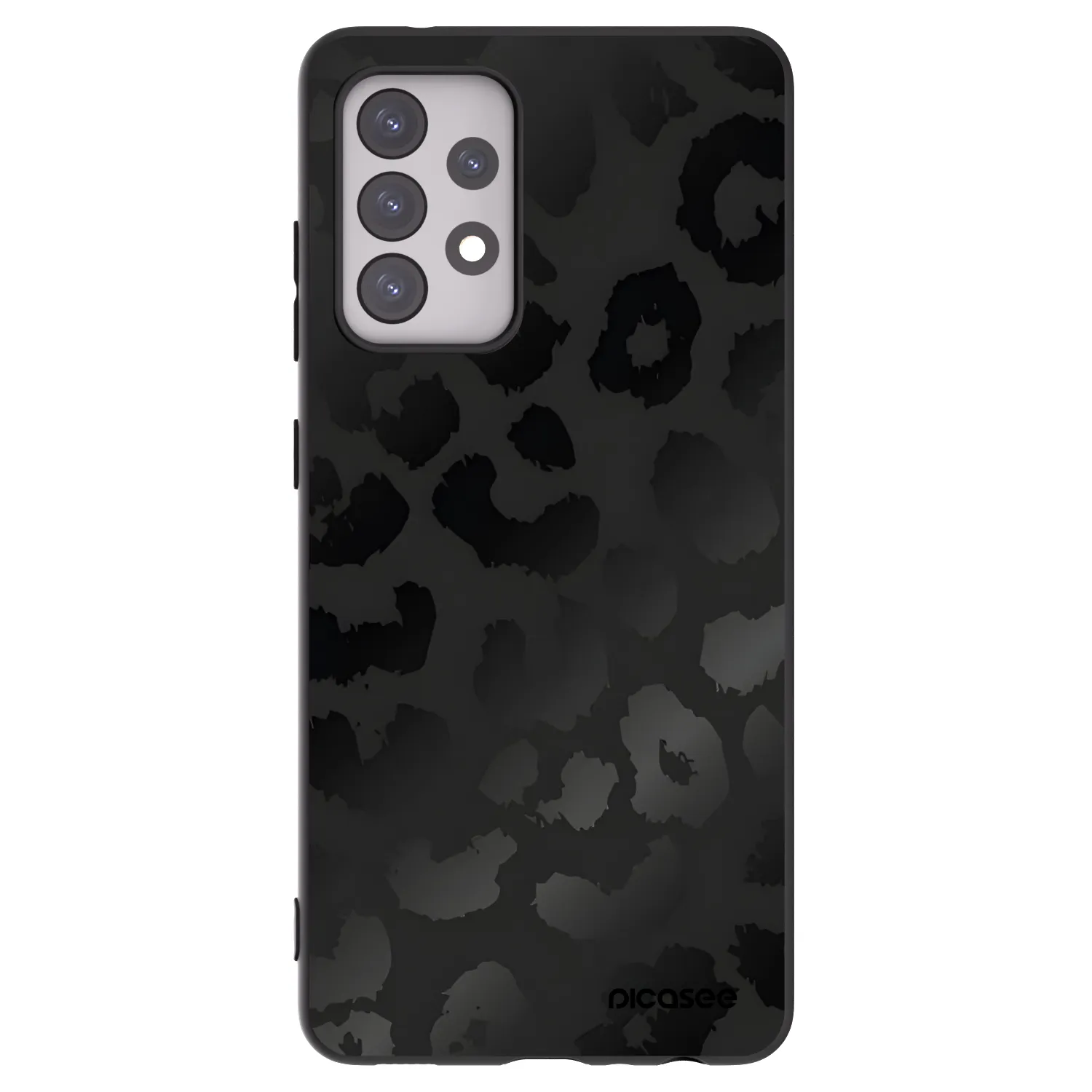 Picasee silikonski črni ovitek za Samsung Galaxy A52s 5G A528B - Midnight Leopard
