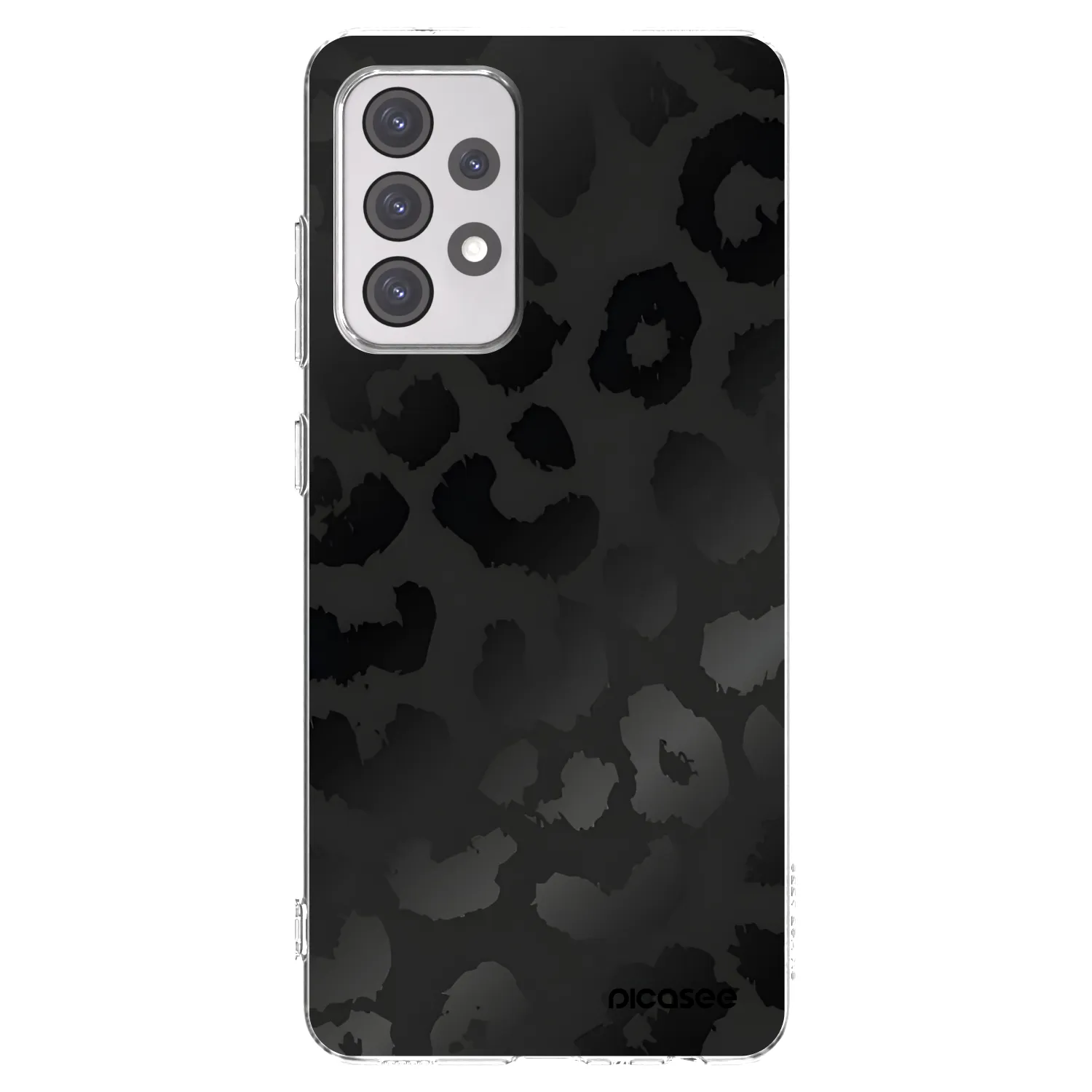 Picasee silikonski prozorni ovitek za Samsung Galaxy A52s 5G A528B - Midnight Leopard