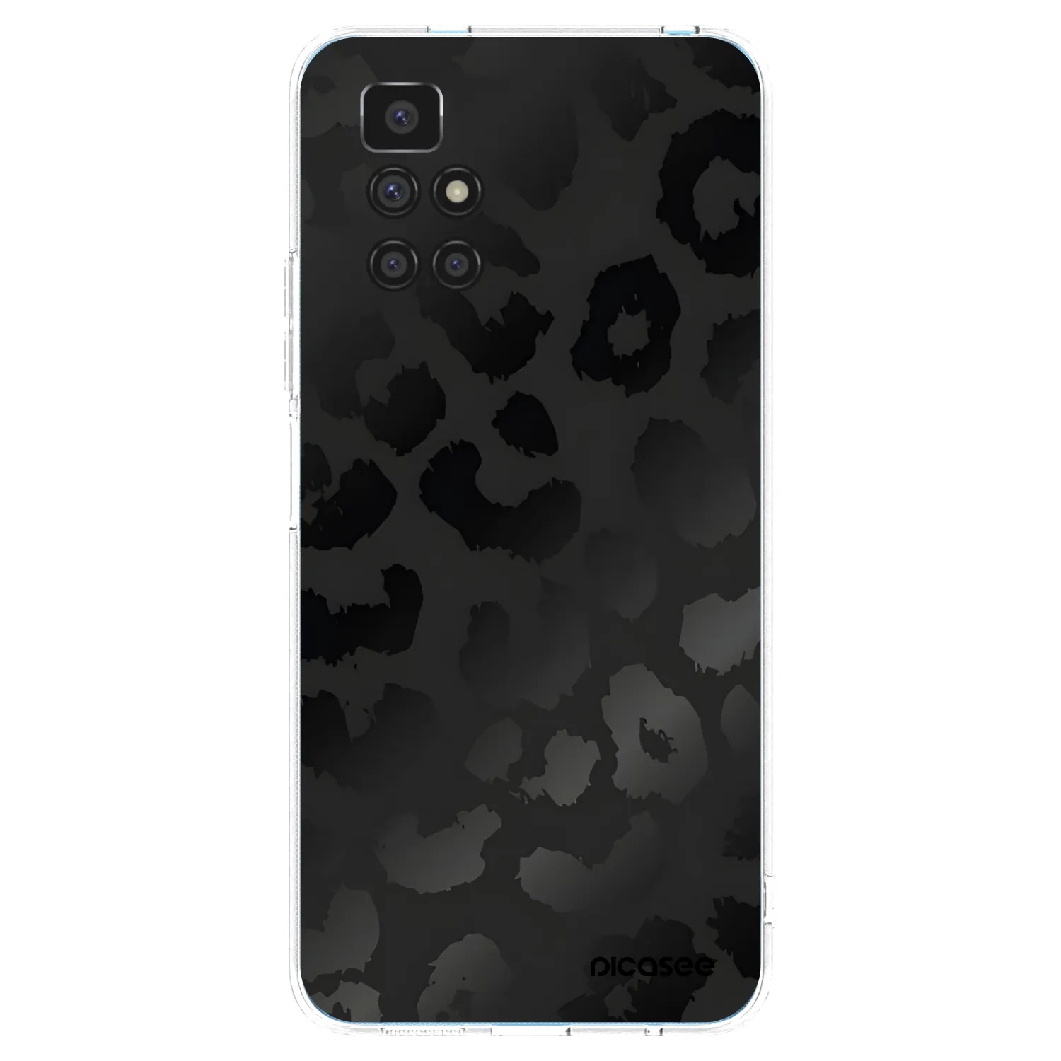 Picasee silikonski prozorni ovitek za Xiaomi Redmi 10 - Midnight Leopard