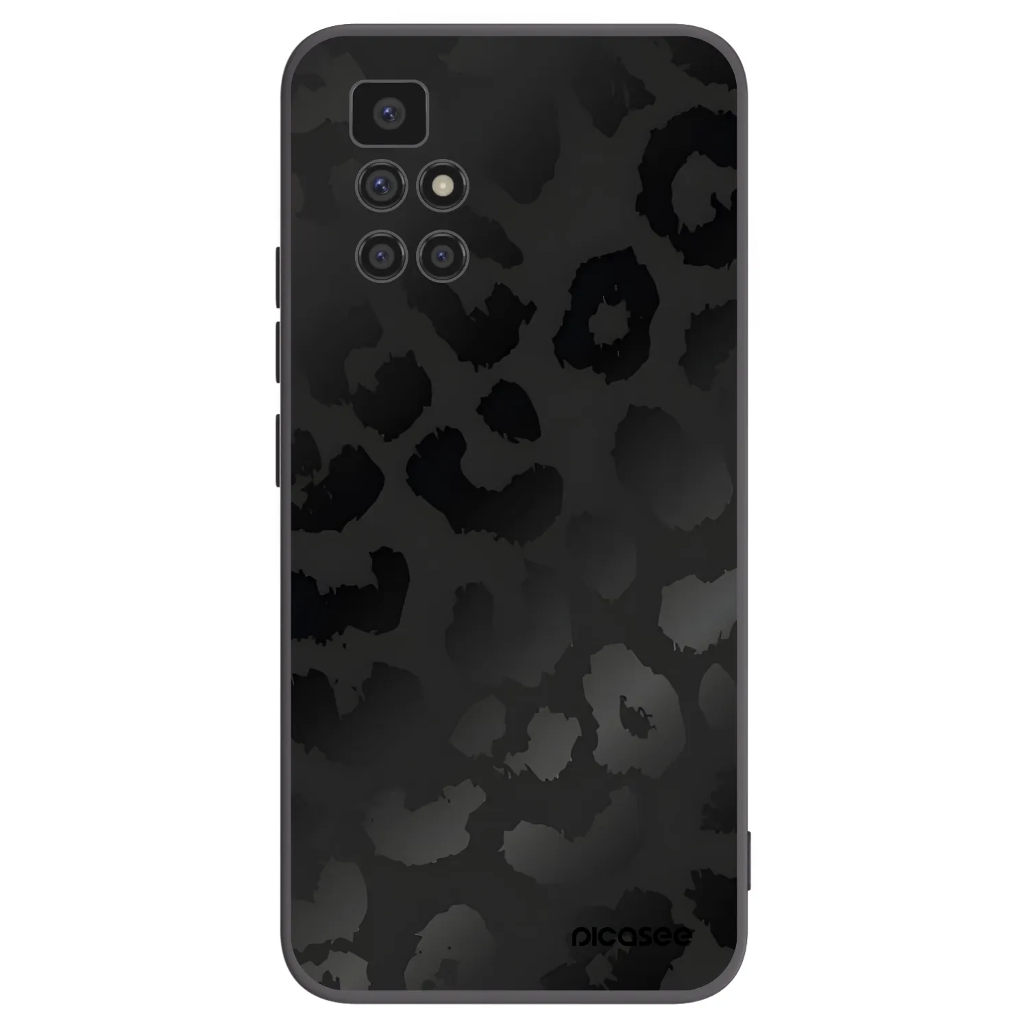 Picasee silikonski črni ovitek za Xiaomi Redmi 10 - Midnight Leopard
