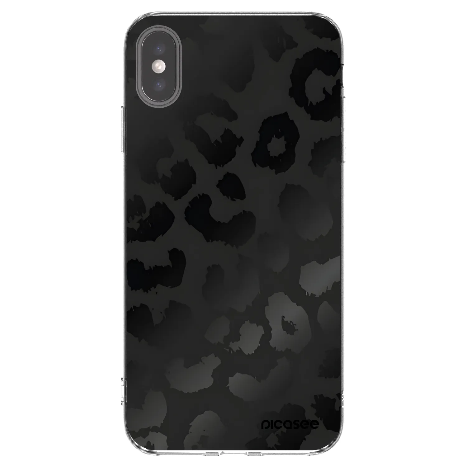 Picasee silikonski prozorni ovitek za Apple iPhone XS Max - Midnight Leopard