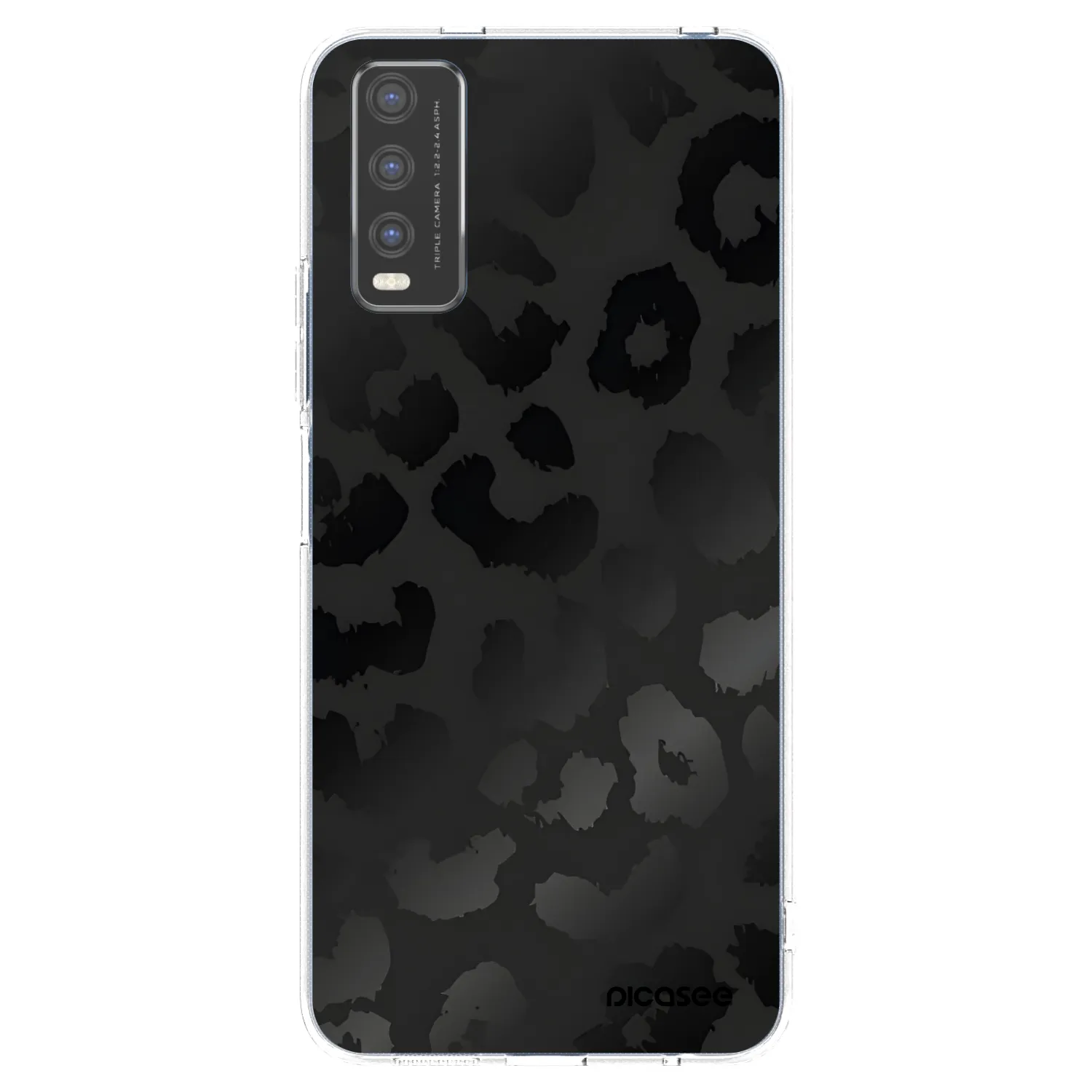 Picasee silikonski prozorni ovitek za Vivo Y20s - Midnight Leopard