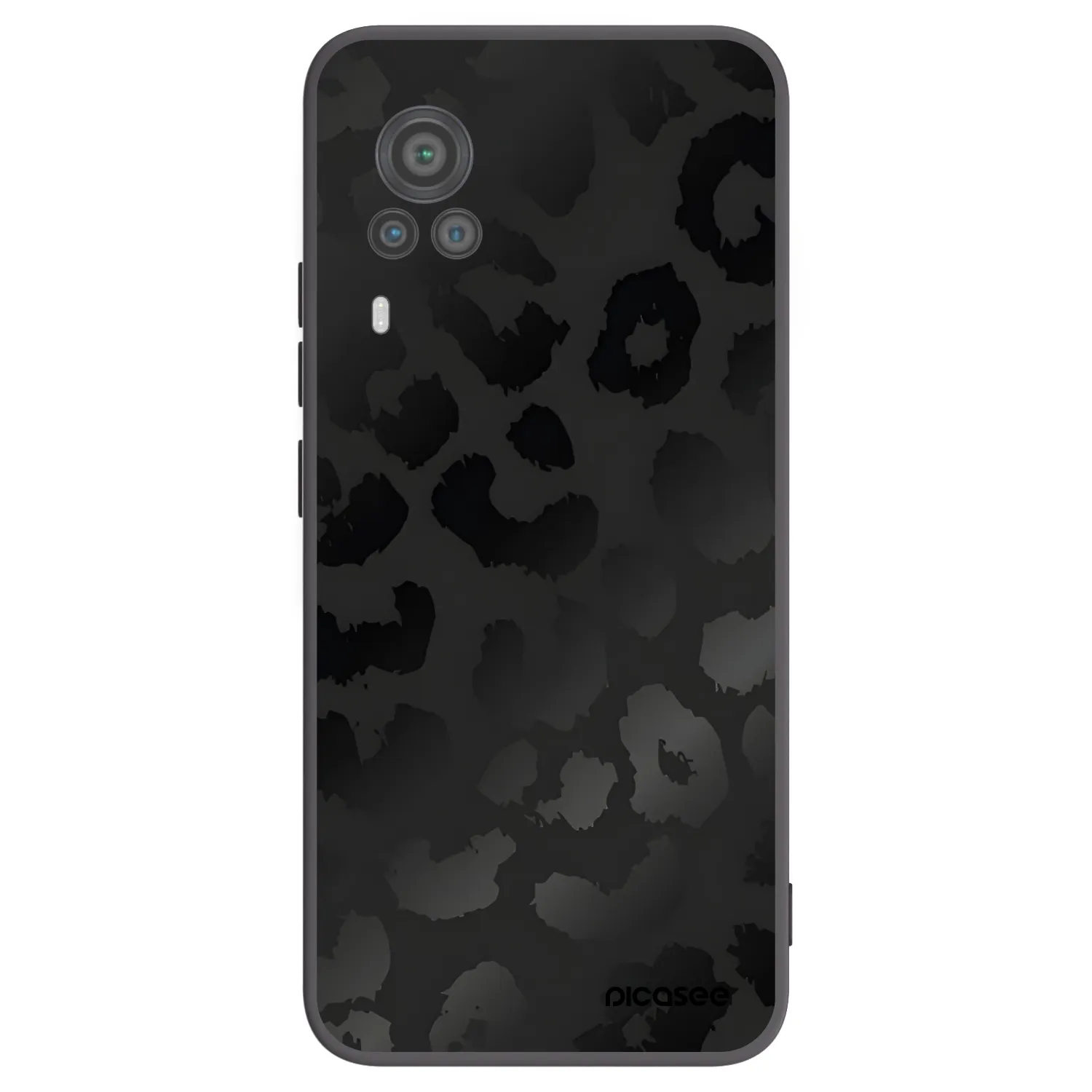 Picasee silikonski črni ovitek za Vivo X60 Pro 5G - Midnight Leopard