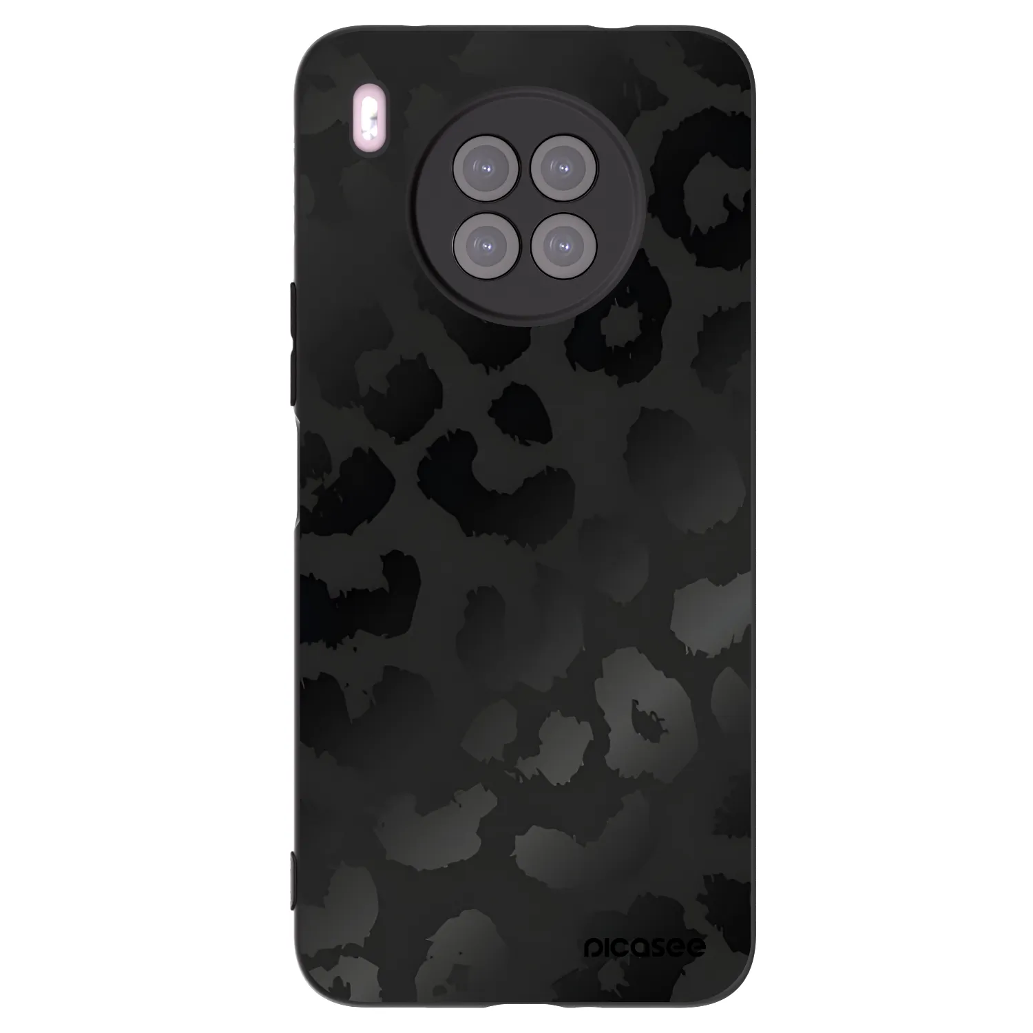 Picasee silikonski črni ovitek za Huawei Nova 8i - Midnight Leopard