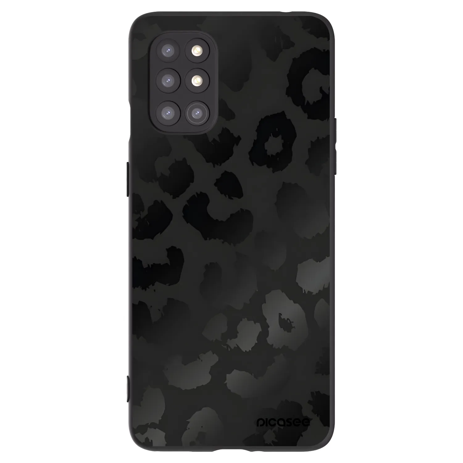 Picasee silikonski črni ovitek za OnePlus 8T - Midnight Leopard