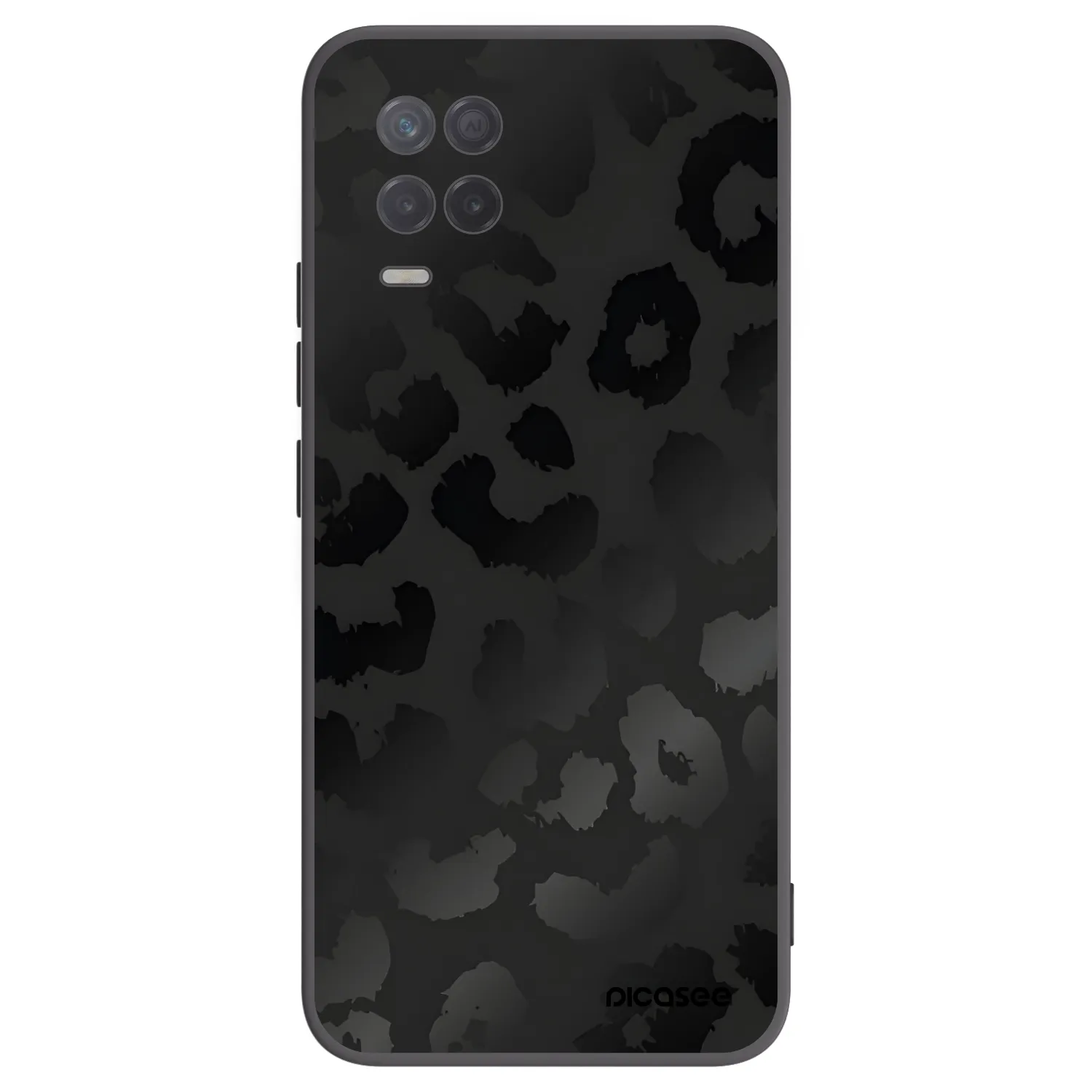 Picasee silikonski črni ovitek za Realme 8 5G - Midnight Leopard