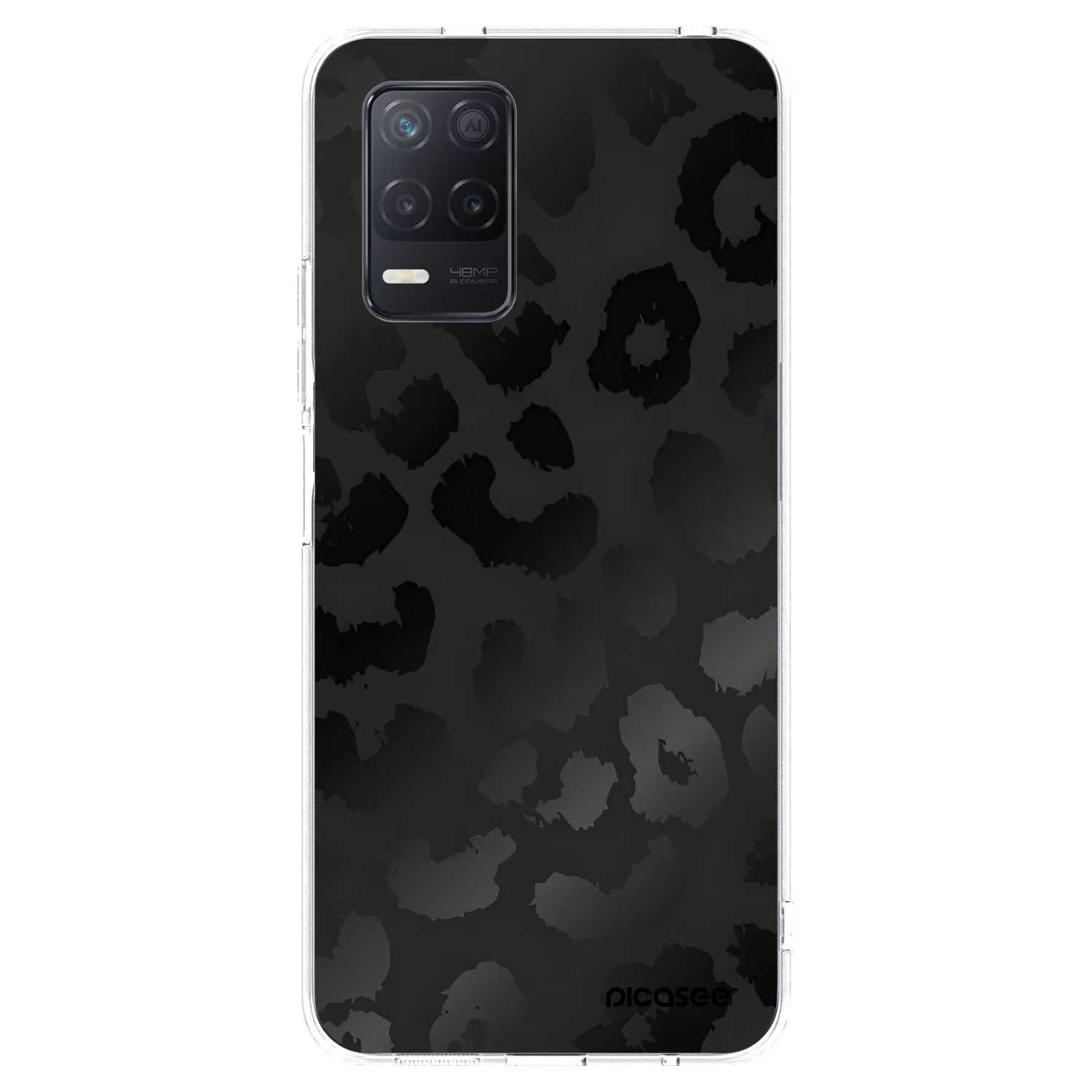 Picasee silikonski prozorni ovitek za Realme 8 5G - Midnight Leopard