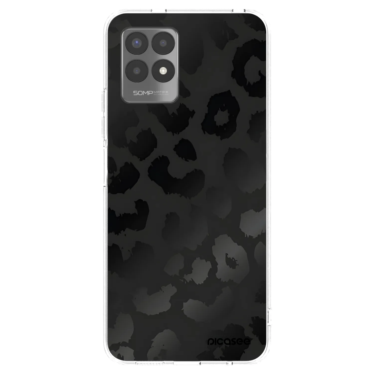 Picasee silikonski prozorni ovitek za Realme 8i - Midnight Leopard