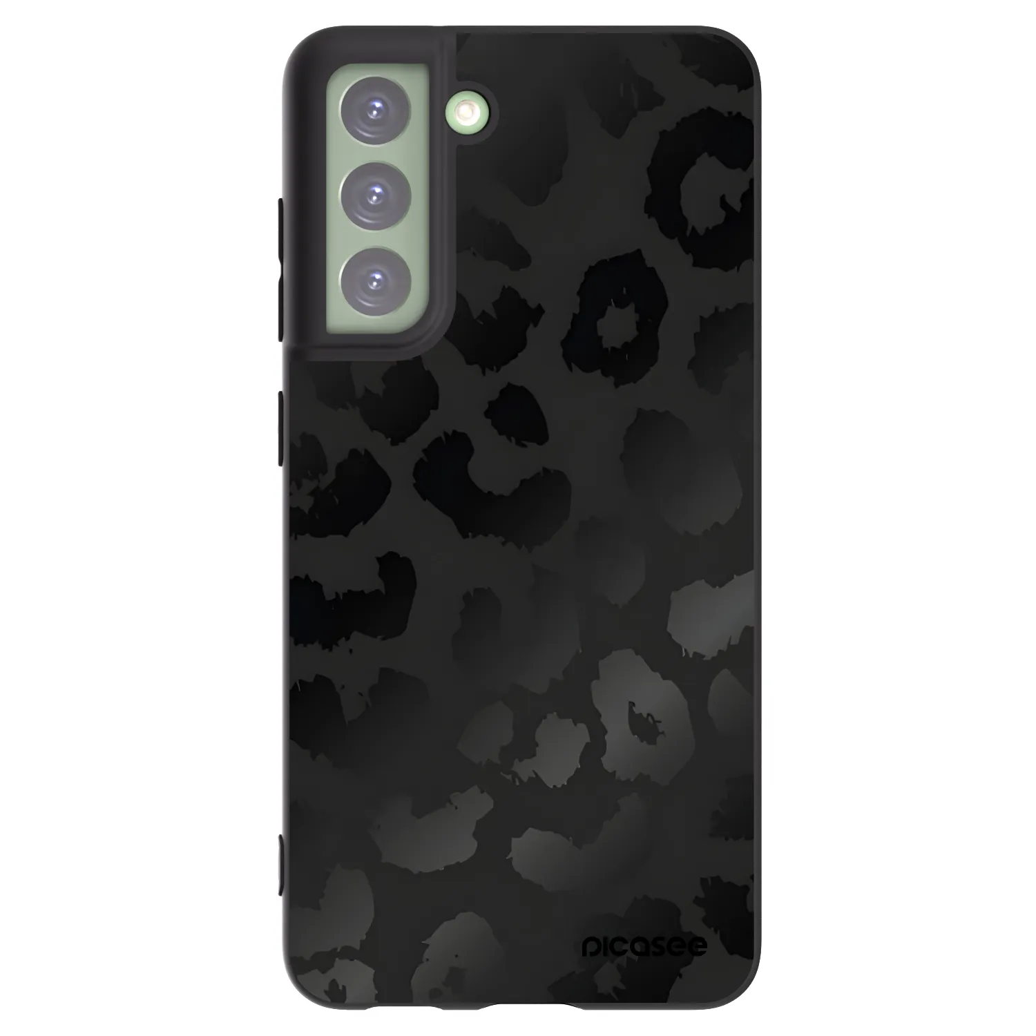 Picasee silikonski črni ovitek za Samsung Galaxy S21 FE 5G - Midnight Leopard