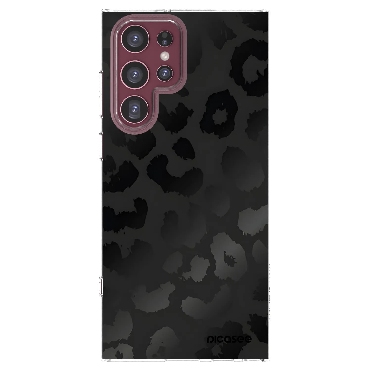 Picasee silikonski prozorni ovitek za Samsung Galaxy S22 Ultra 5G - Midnight Leopard