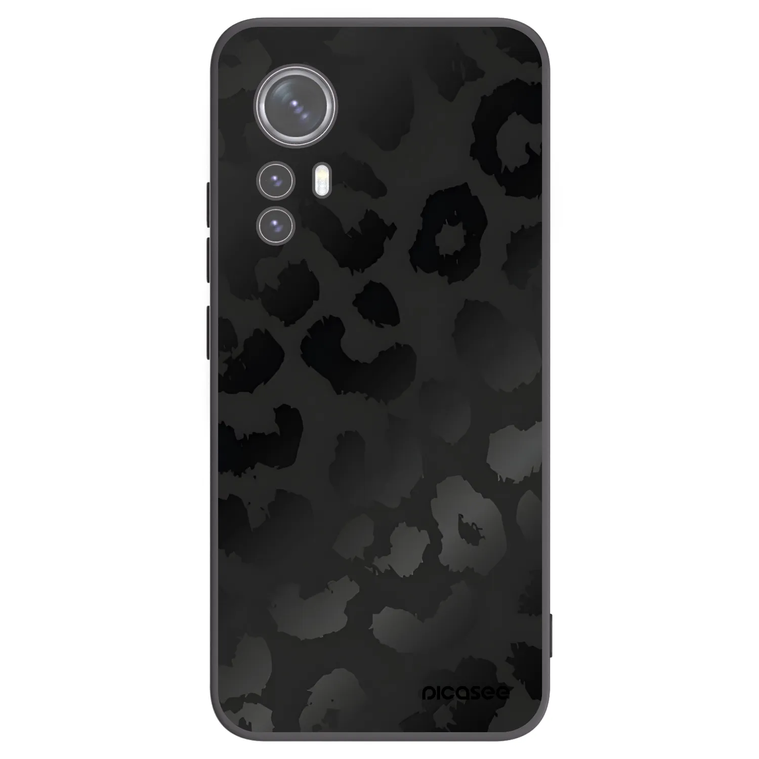 Picasee silikonski črni ovitek za Xiaomi 12 - Midnight Leopard