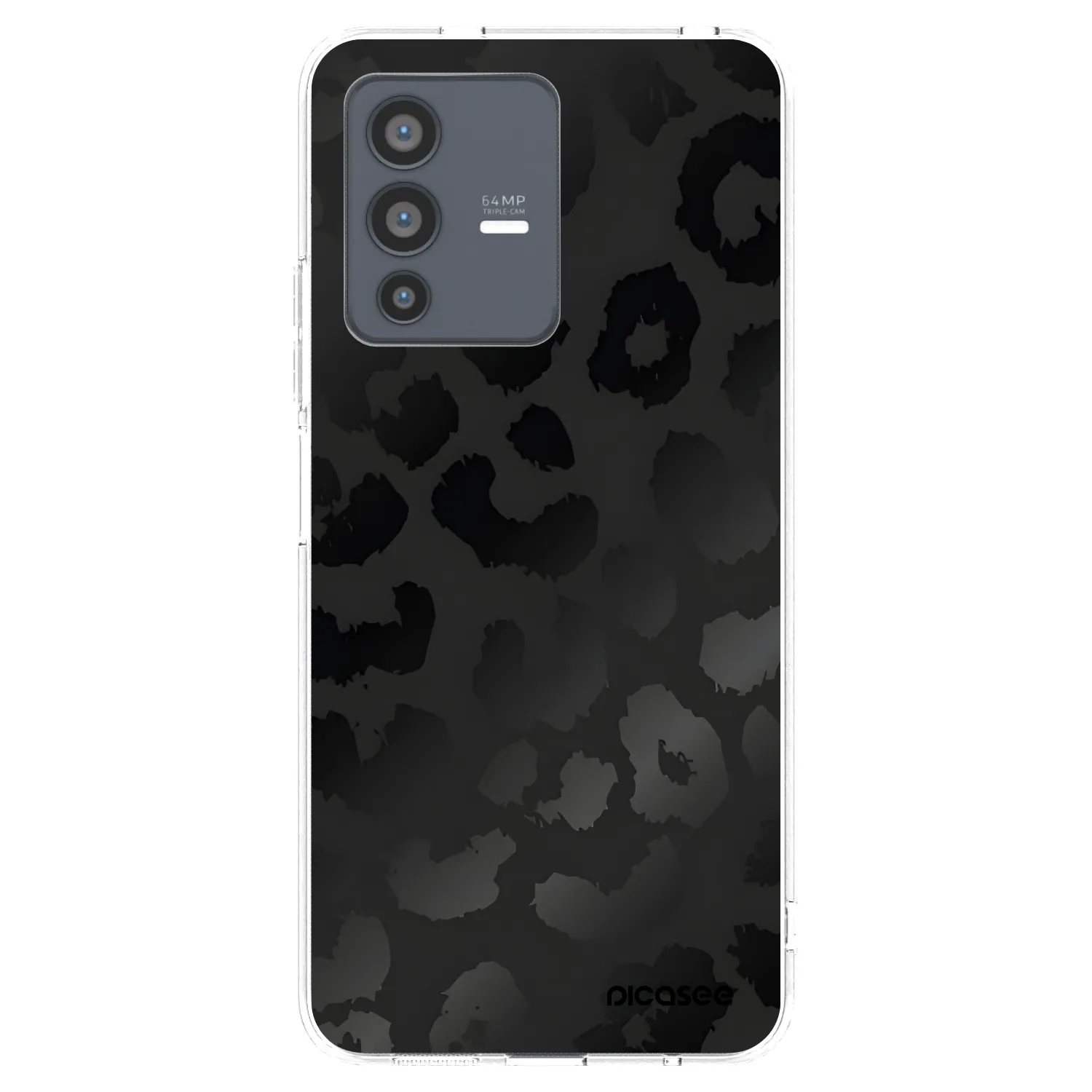 Picasee silikonski prozorni ovitek za Vivo V23 5G - Midnight Leopard