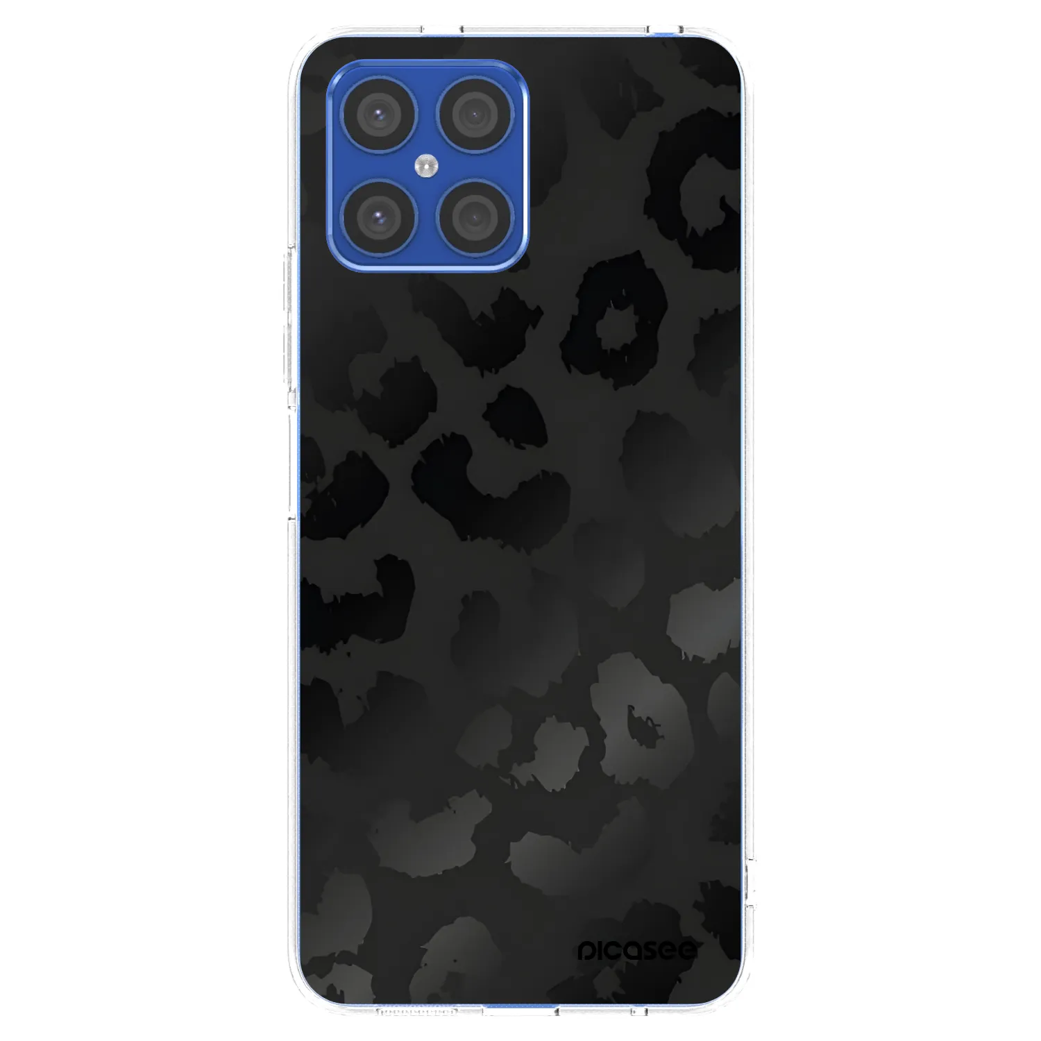 Picasee silikonski prozorni ovitek za Honor X8 4G - Midnight Leopard