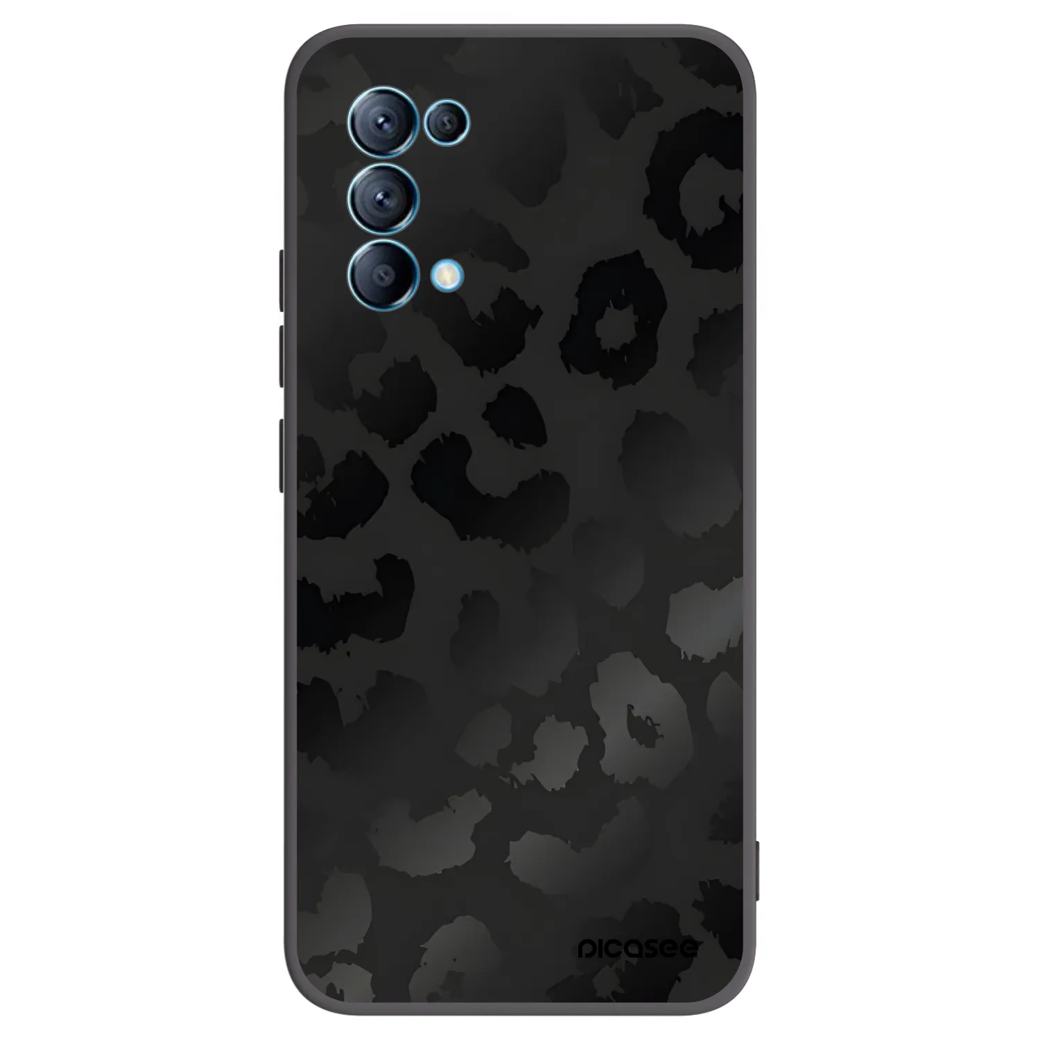 Picasee silikonski črni ovitek za OPPO Reno 5 5G - Midnight Leopard