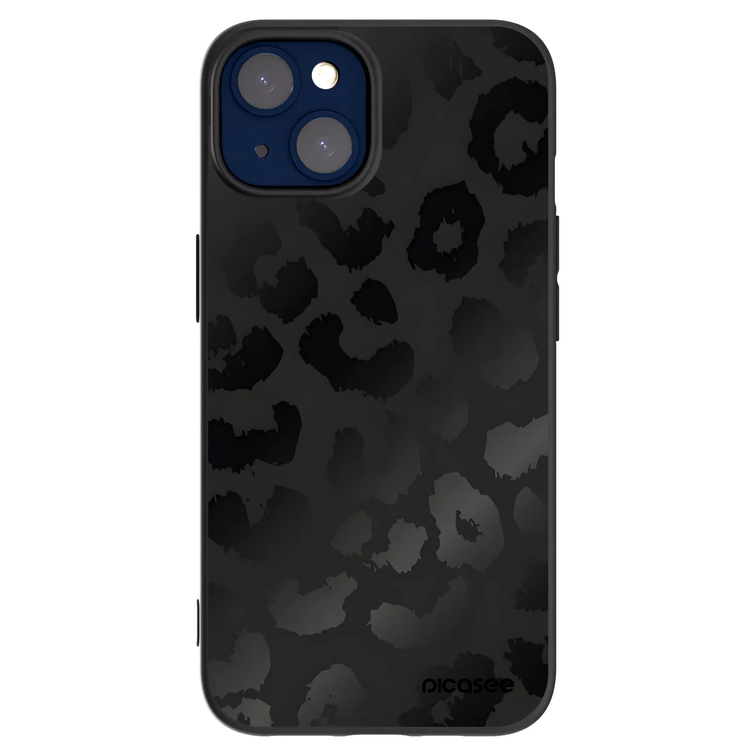 Picasee silikonski črni ovitek za Apple iPhone 14 - Midnight Leopard