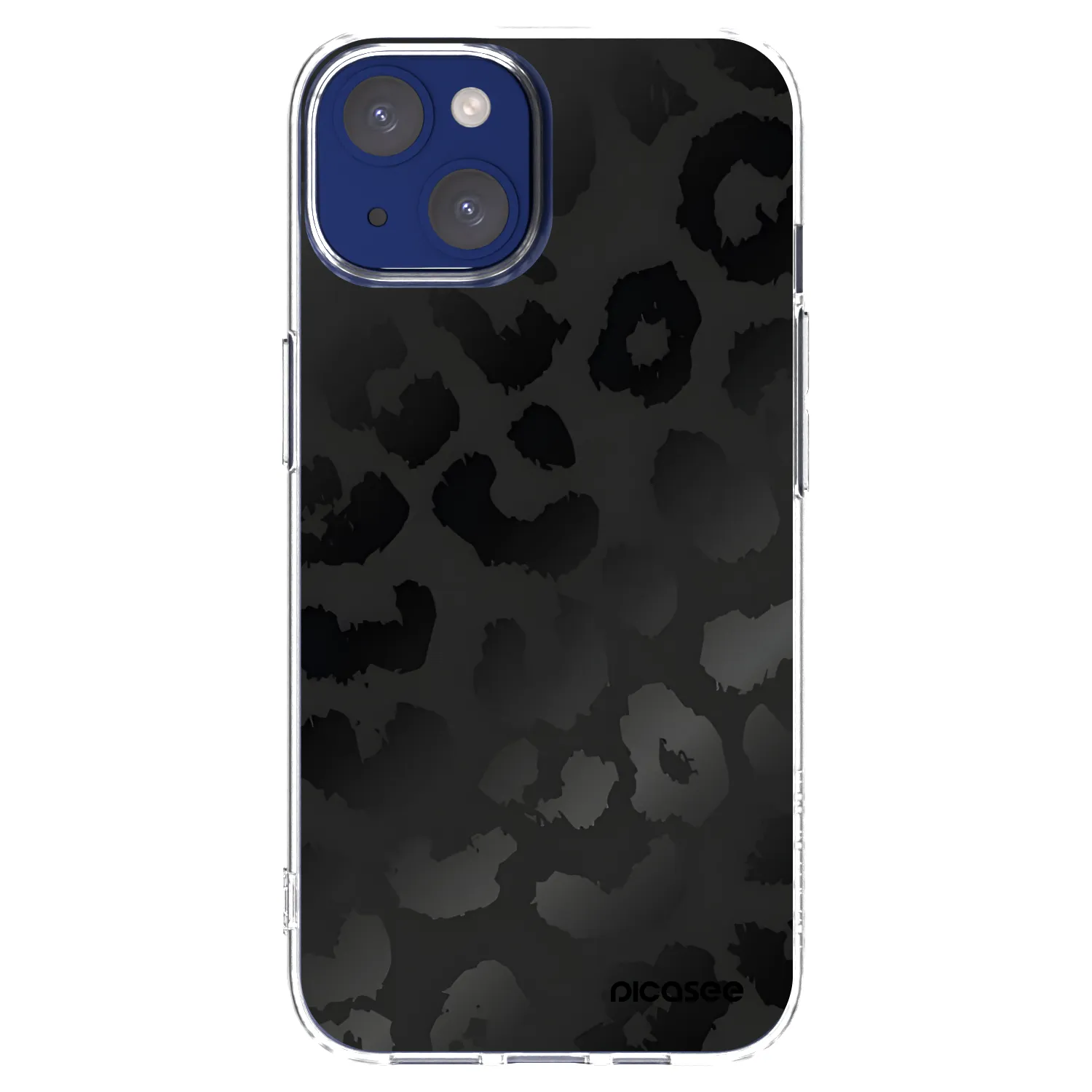 Picasee silikonski prozorni ovitek za Apple iPhone 14 - Midnight Leopard