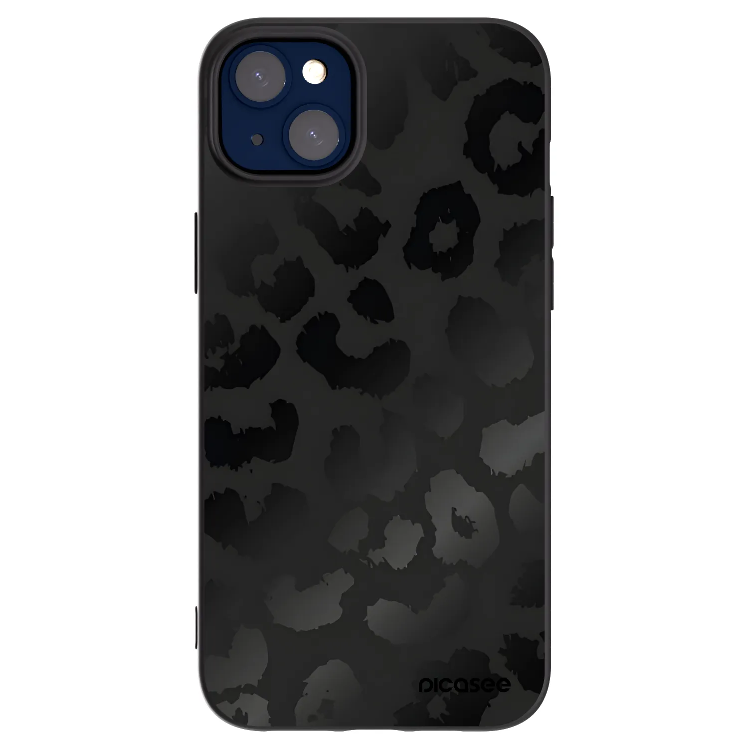 Picasee silikonski črni ovitek za Apple iPhone 14 Plus - Midnight Leopard