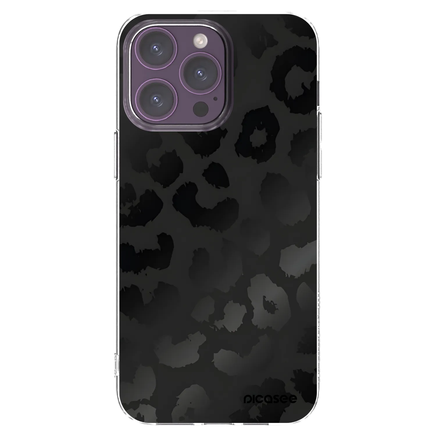 Picasee silikonski prozorni ovitek za Apple iPhone 14 Pro Max - Midnight Leopard