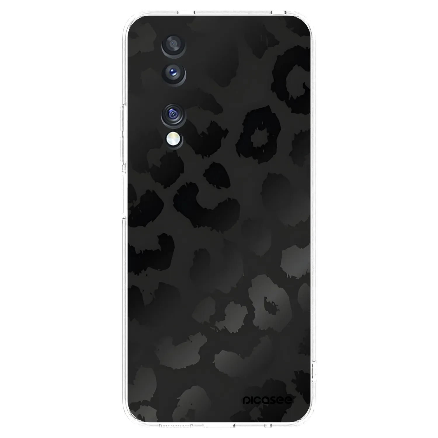 Picasee silikonski prozorni ovitek za Honor 70 - Midnight Leopard