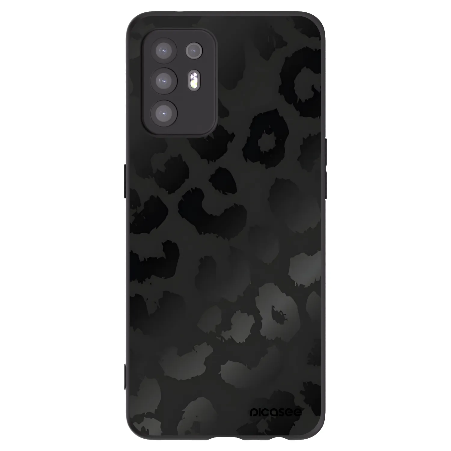 Picasee silikonski črni ovitek za OPPO A94 5G - Midnight Leopard