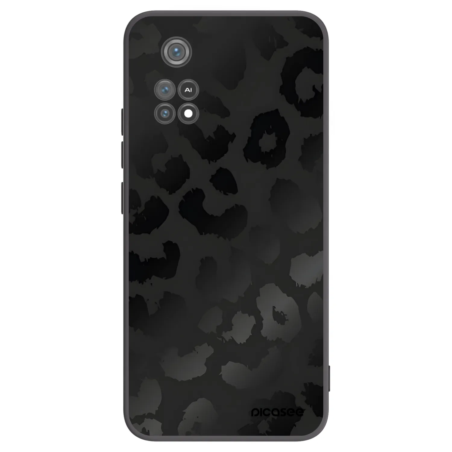 Picasee silikonski črni ovitek za Xiaomi Poco M4 Pro - Midnight Leopard
